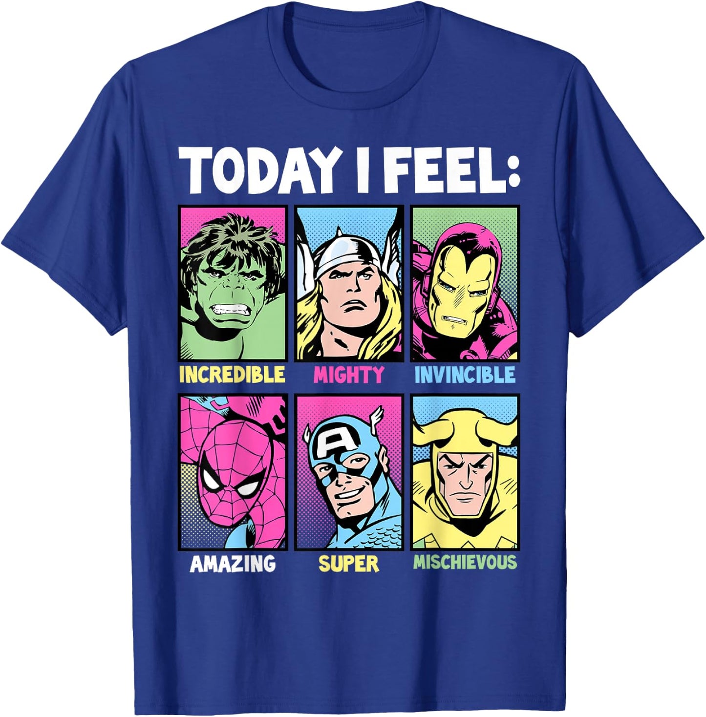 Marvel Avengers Today I Feel Panels T-Shirt - T-Shirt | Royal