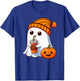 Halloween Costume Ghost drinking pumpkin Men Women girls T-Shirt - T-Shirt | Royal