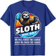Disc Golfer I Team Sloth Disc Golf Player T-Shirt - T-Shirt | Royal