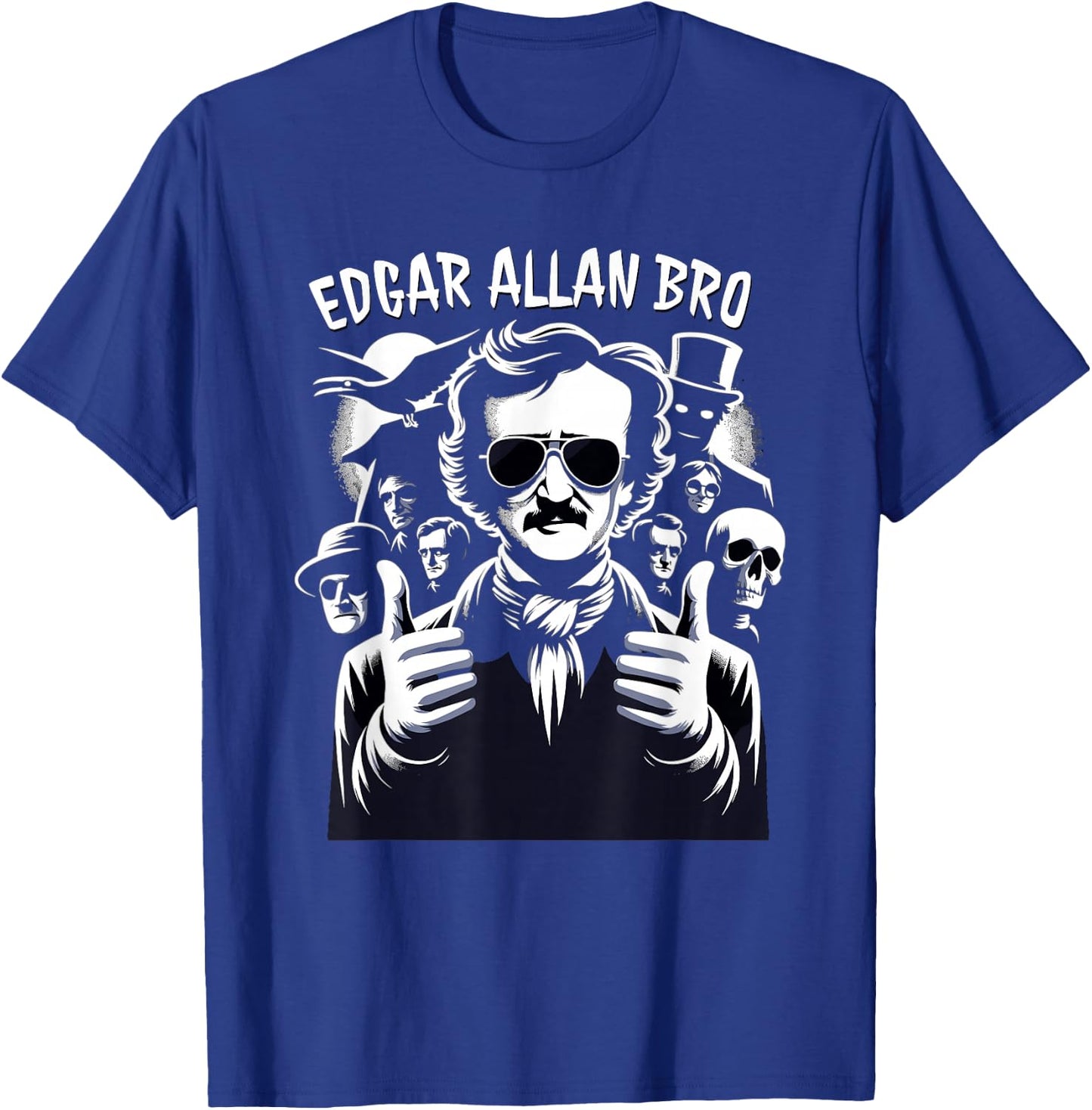 Edgar Allan Poe Raven Gothic Literature Macabre Poetry T-Shirt - T-Shirt | Royal