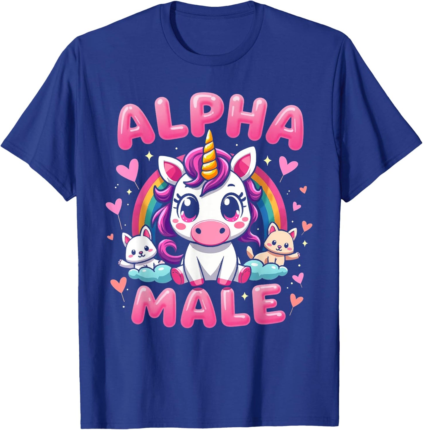 Funny Unicorn Alpha Unicorn Meme Male Men Male , Black, S T-Shirt - T-Shirt | Royal
