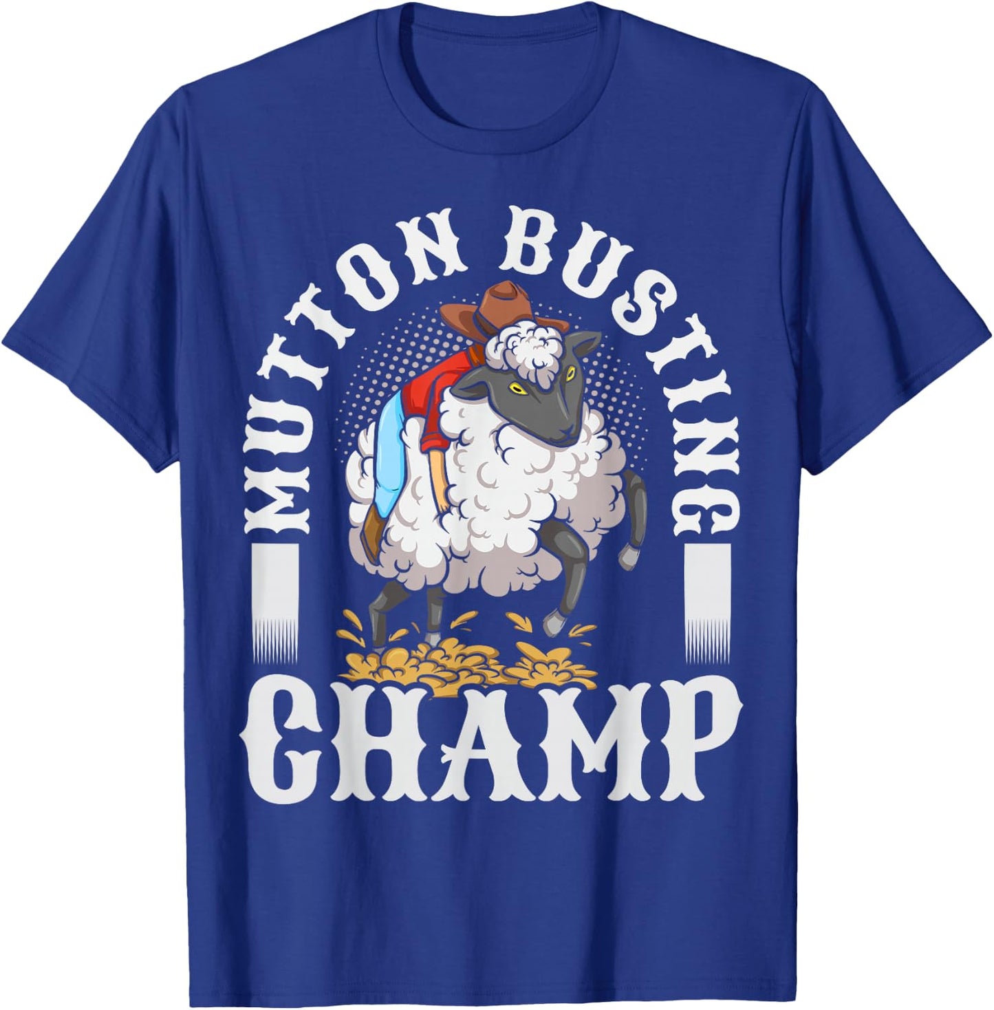 Youth Rodeo Mutton Busting Design for a Mutton Buster T-Shirt - T-Shirt | Royal