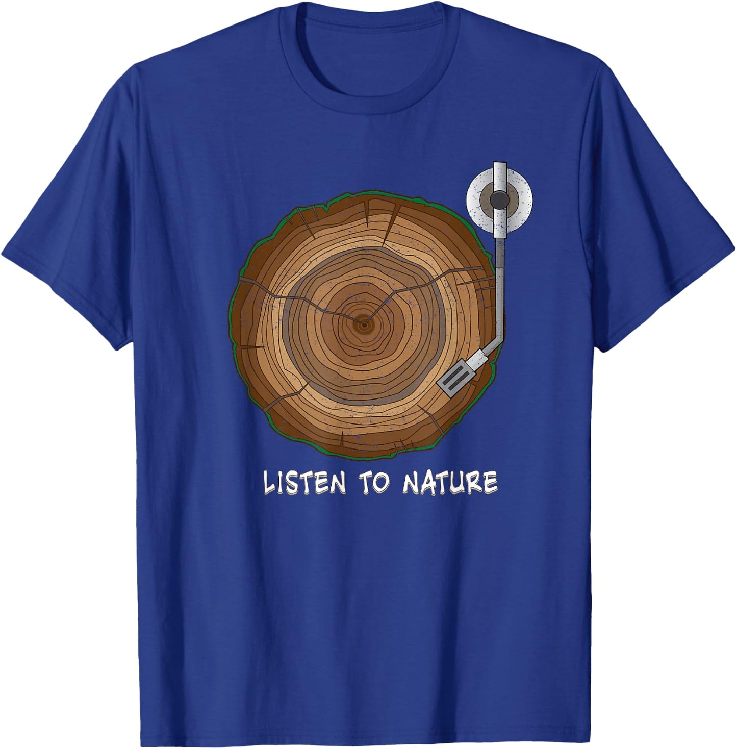 Listen to Nature Vinyl Music Gift T-Shirt - T-Shirt | Royal