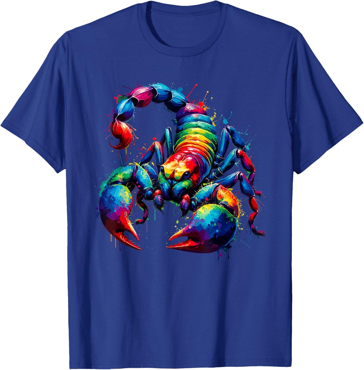 Colourful Splash Art Scorpion Scorpions T-Shirt - T-Shirt | Royal