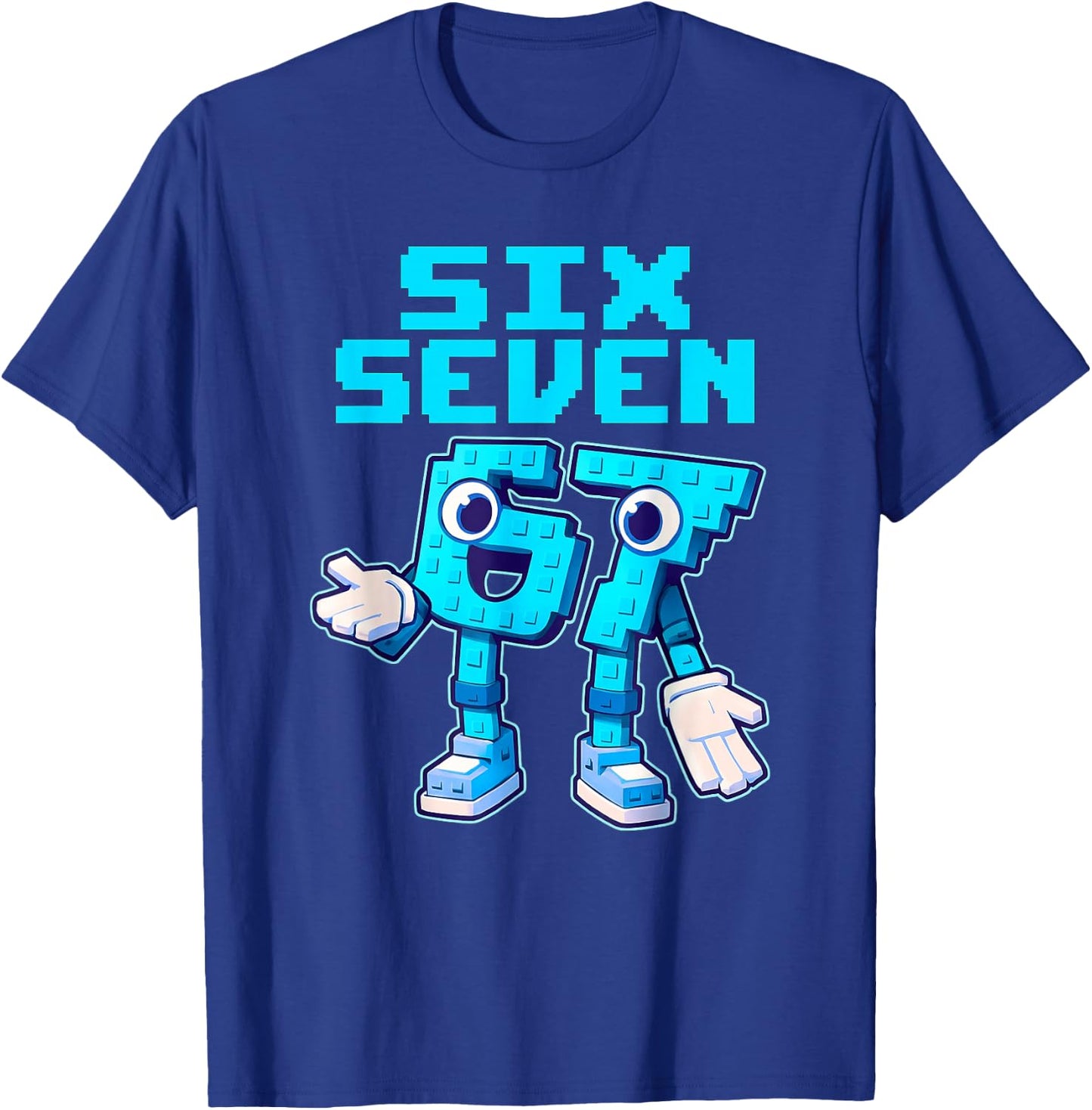 Kinder Meme 67 Six Seven 6 7 T-Shirt - T-Shirt | Royal