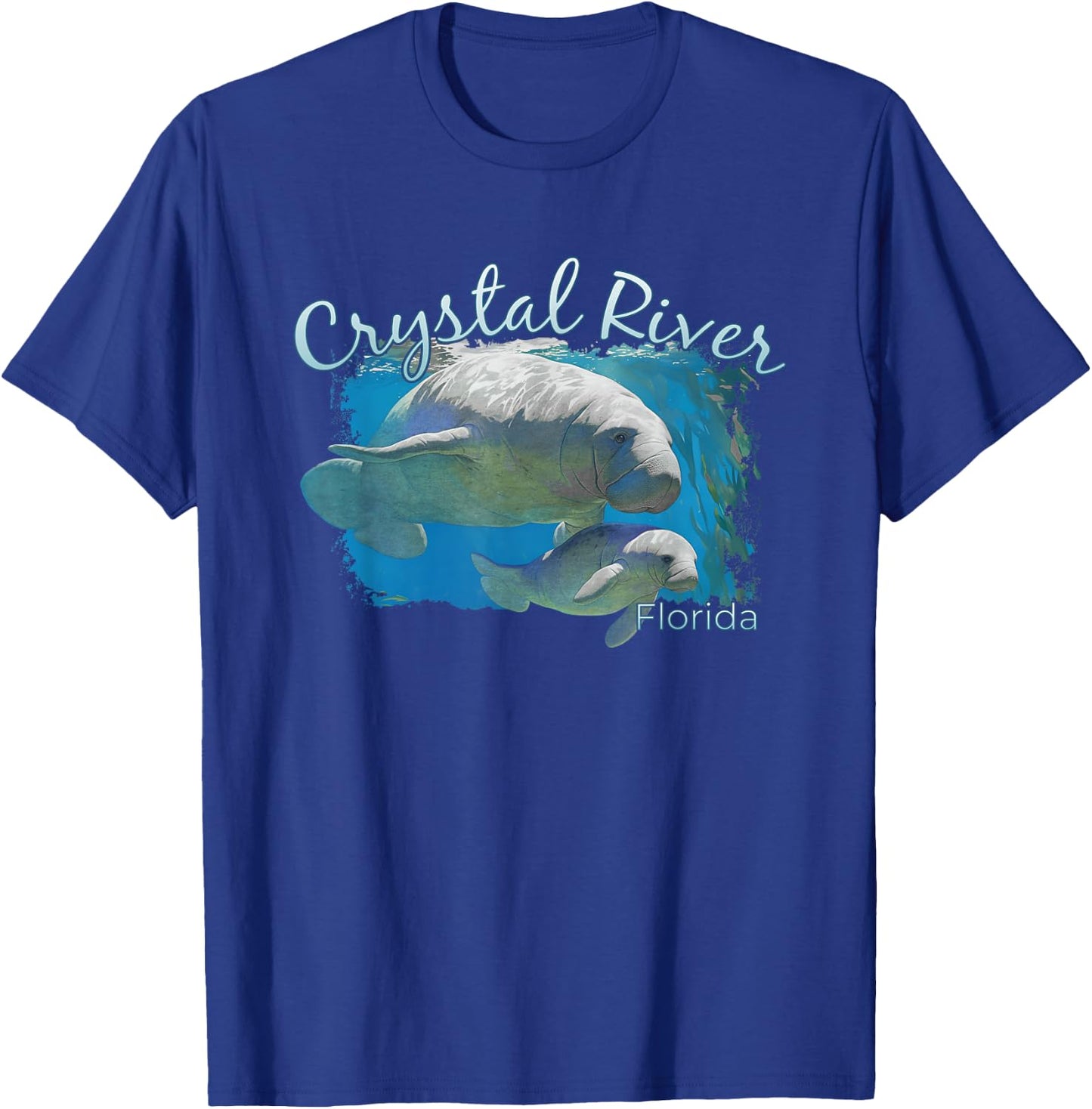 Crystal River Florida Love The Manatees T-Shirt - T-Shirt | Royal