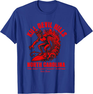 Kill Devil Hills North Carolina Best East Coast Surfing T-Shirt - T-Shirt | Royal