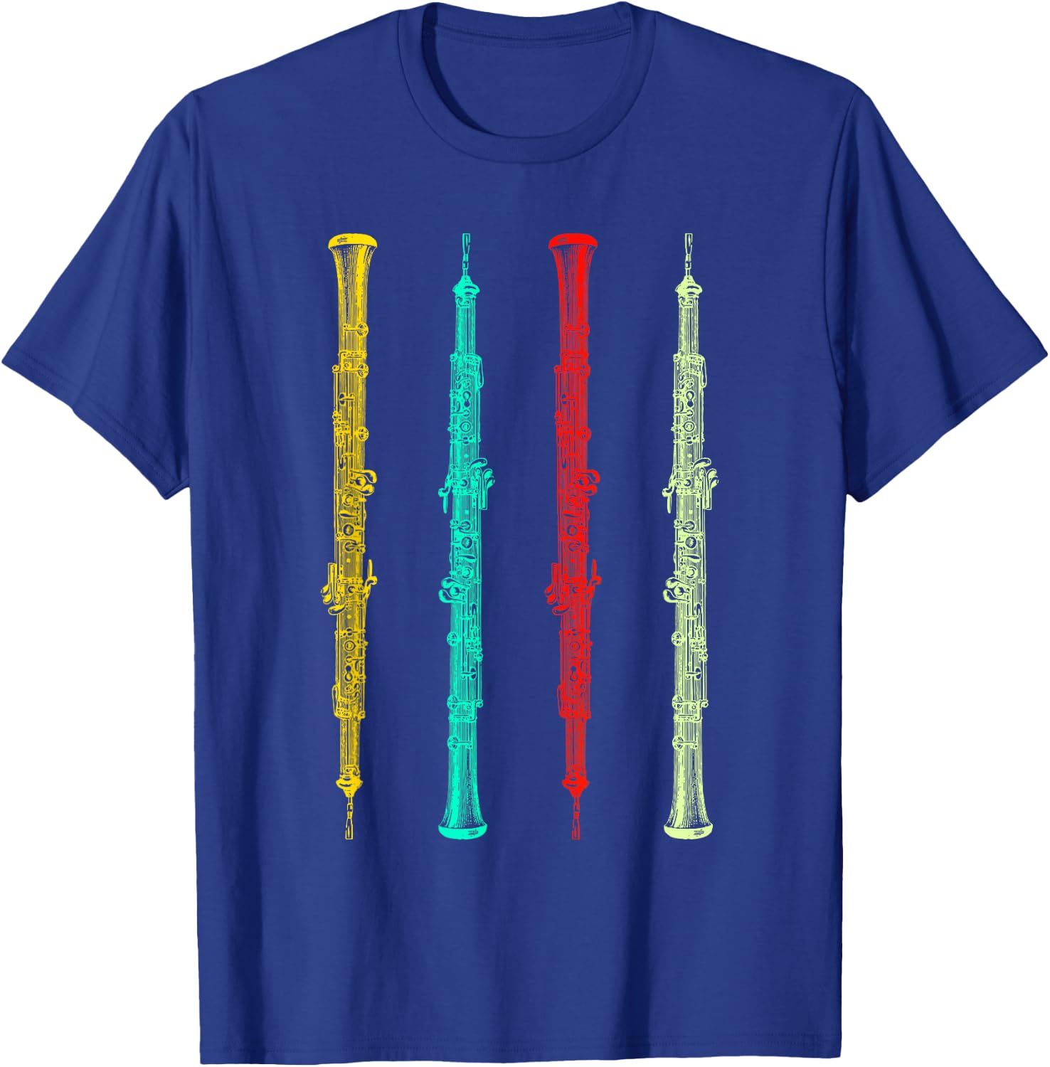 Oboe Shirt - Colorful Oboe Player Gift T-Shirt - T-Shirt | Royal