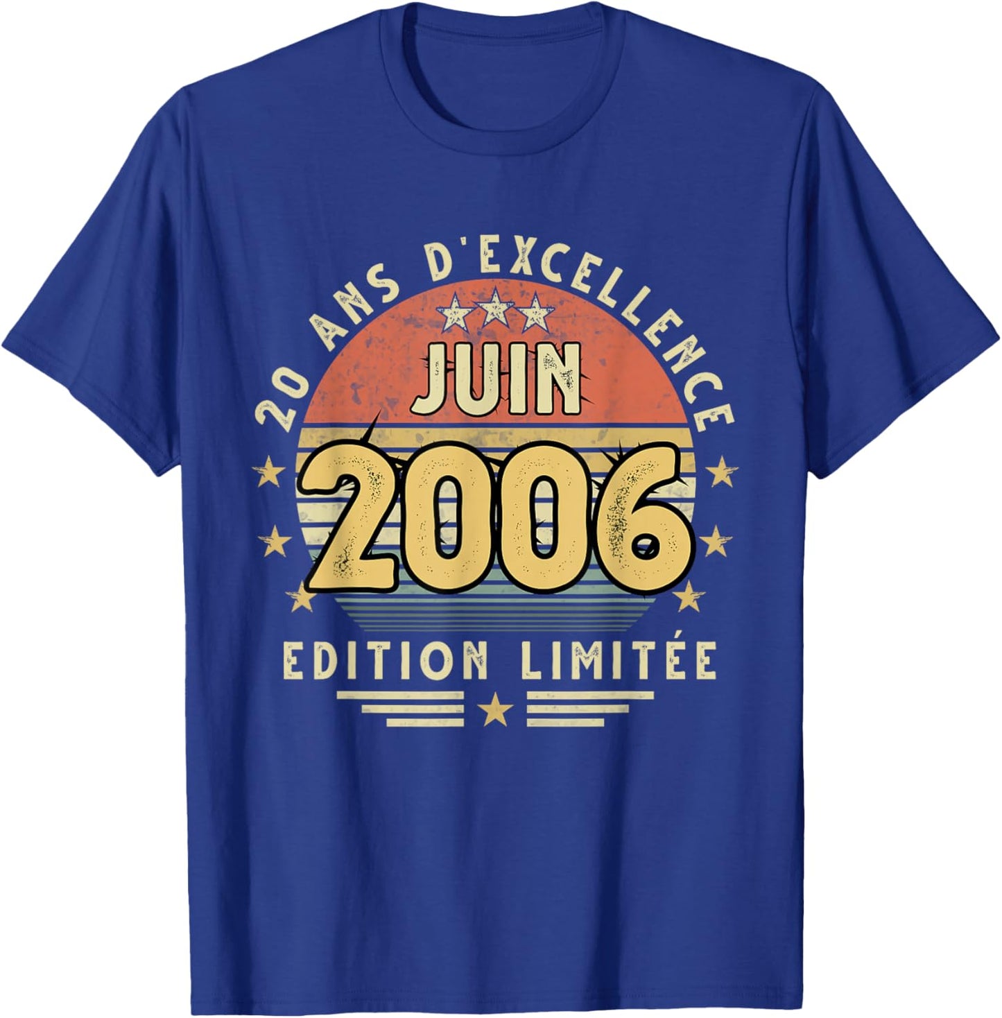 Juin 2006 Cadeau Anniversaire Juin 2006 20 Ans Homme Femme T-Shirt - T-Shirt | Royal