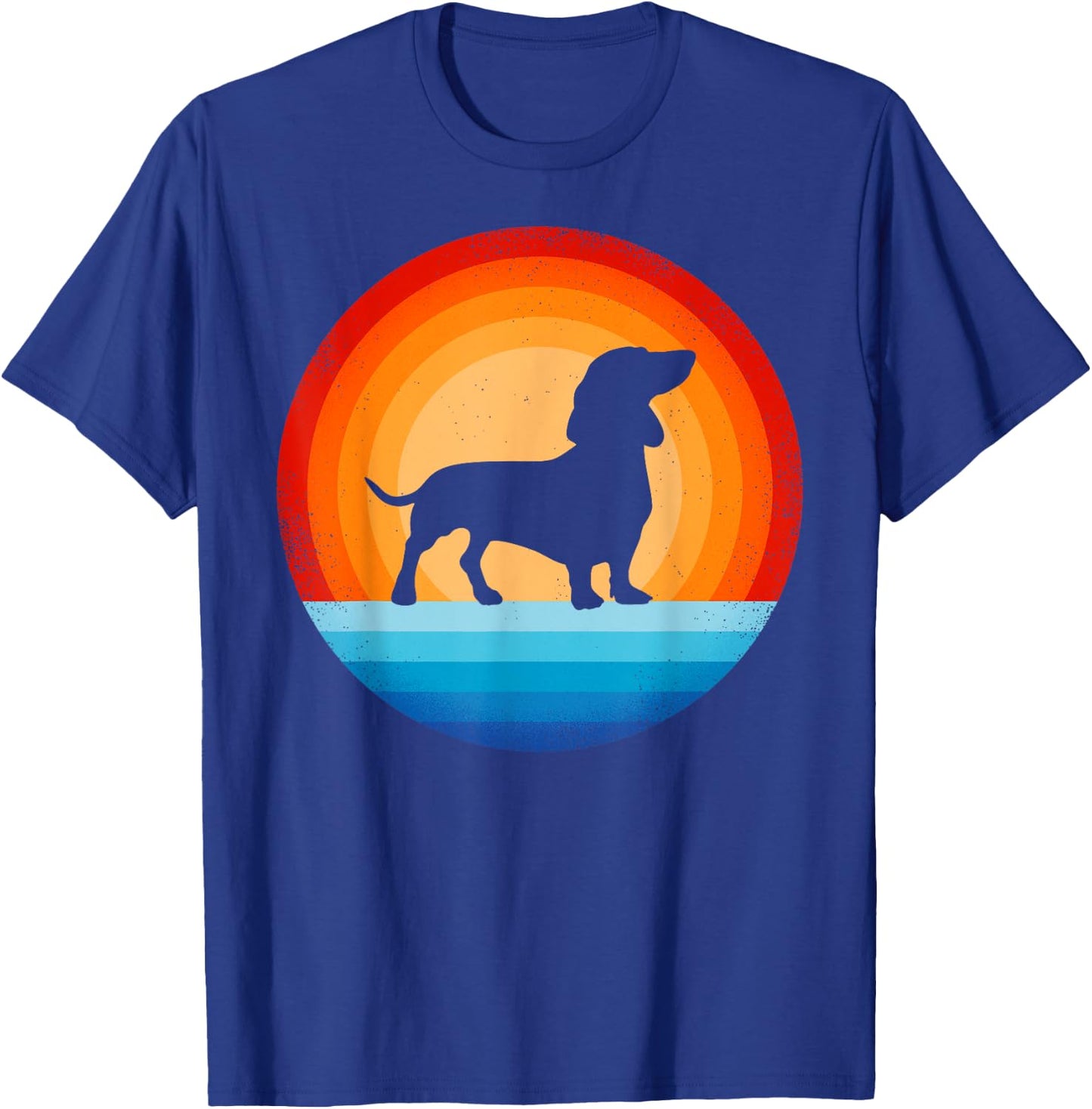 Dachshund Retro Vintage 60s 70s Sunset Wiener Dog Lovers Men T-Shirt - T-Shirt | Royal