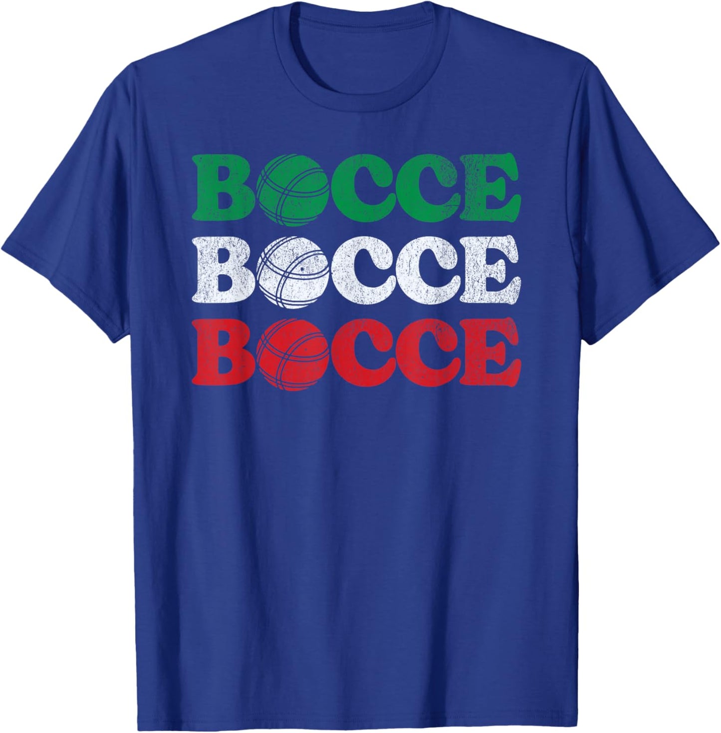 Retro Bocce Ball Lawn Bowling Game Enthusiast Boule Boccia T-Shirt - T-Shirt | Royal