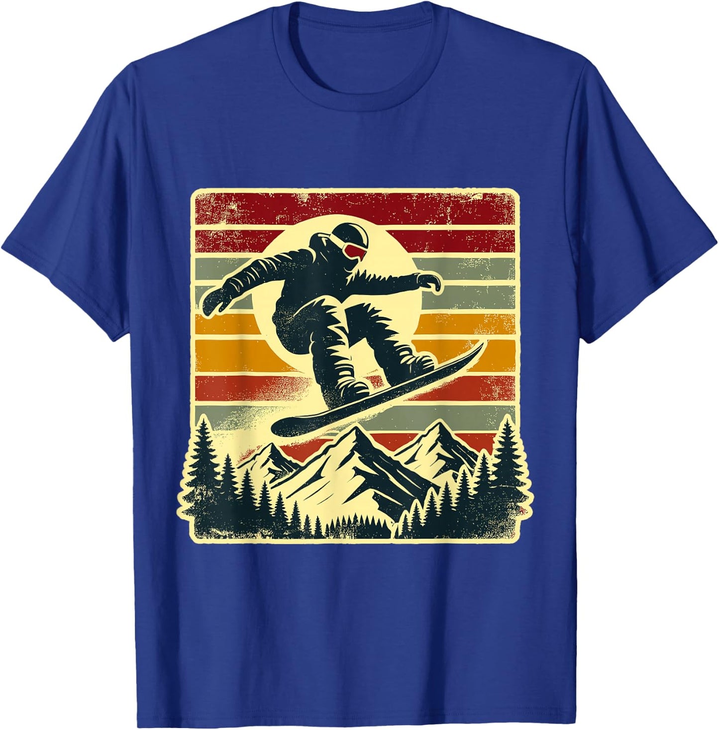Retro Snowboard Rider Snowboarding Lover Snowboarder T-Shirt - T-Shirt | Royal