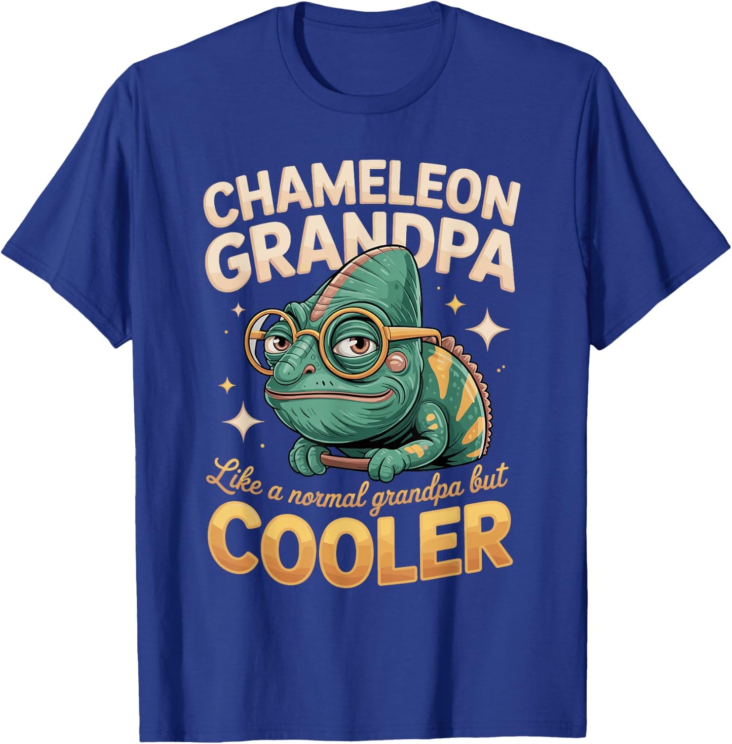 Chameleon Grandpa Like A Normal Grandpa But Cooler T-Shirt - T-Shirt | Royal
