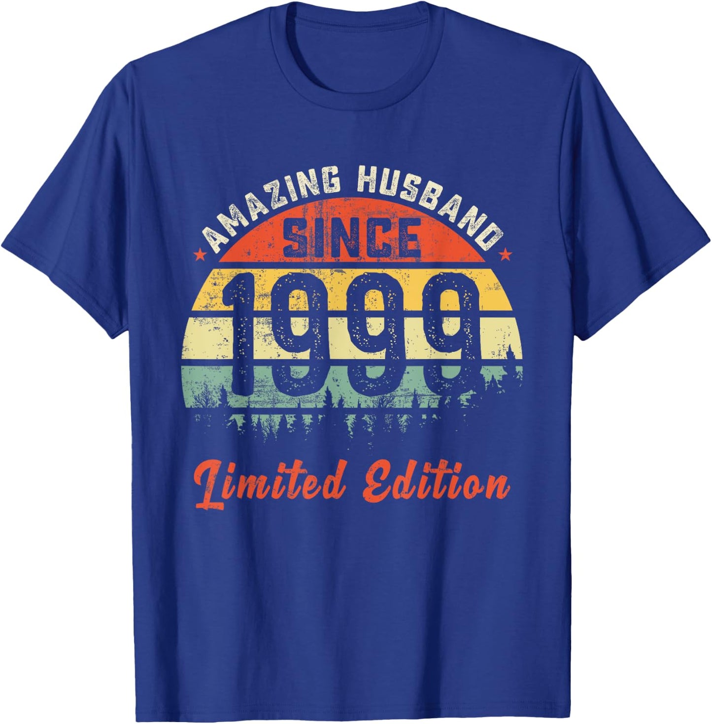Amazing Husband 1999 Couple wedding Anniversary Men Women T-Shirt - T-Shirt | Royal