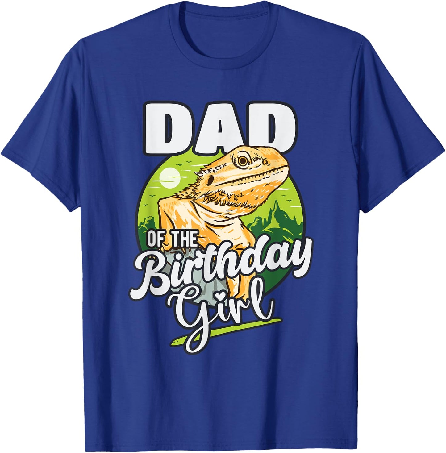 Dad of the Birthday Girl - Matching Reptile Birthday Party T-Shirt - T-Shirt | Royal
