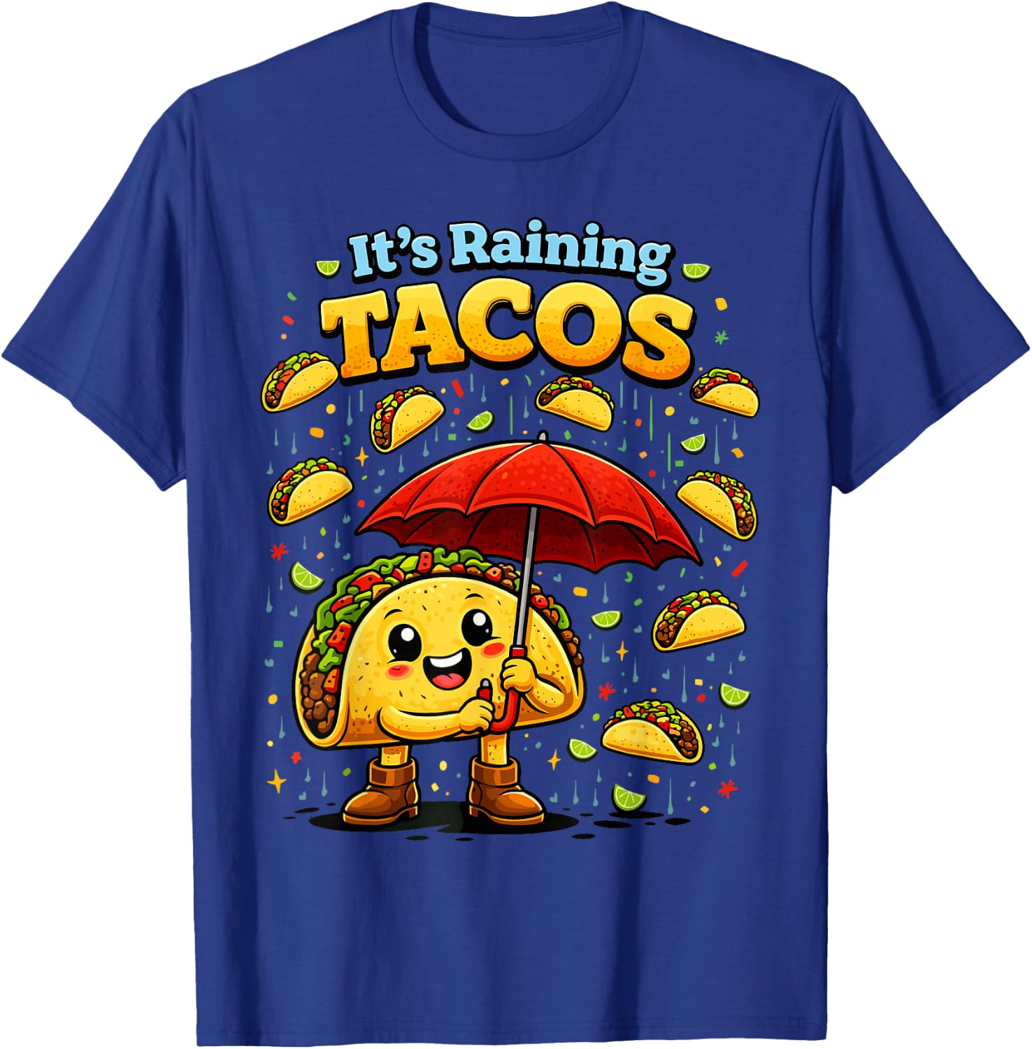 It's Raining Tacos Funny Taco Lovers Kids Girls Boys T-Shirt - T-Shirt | Royal