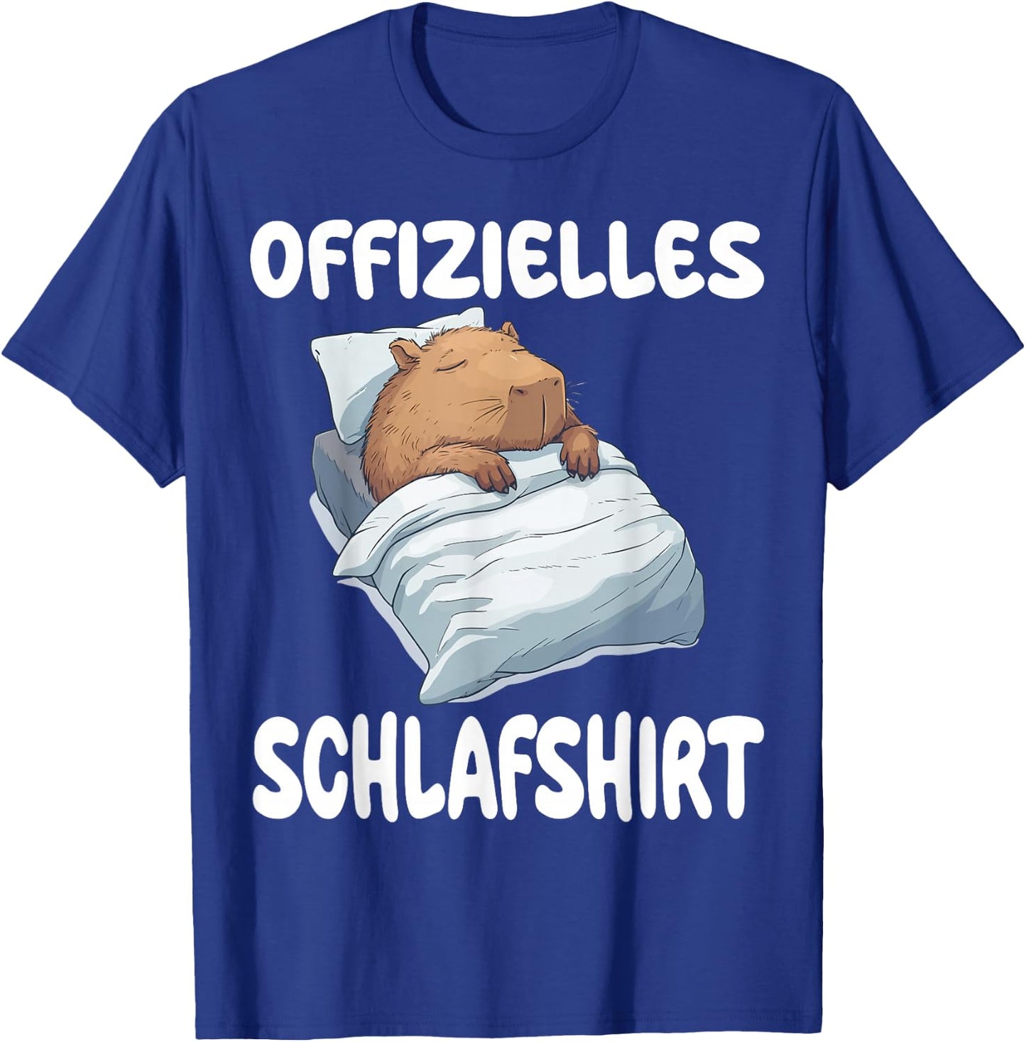 Capybara Water Pig Official Sleep Shirt Nightdress , black T-Shirt - T-Shirt | Royal