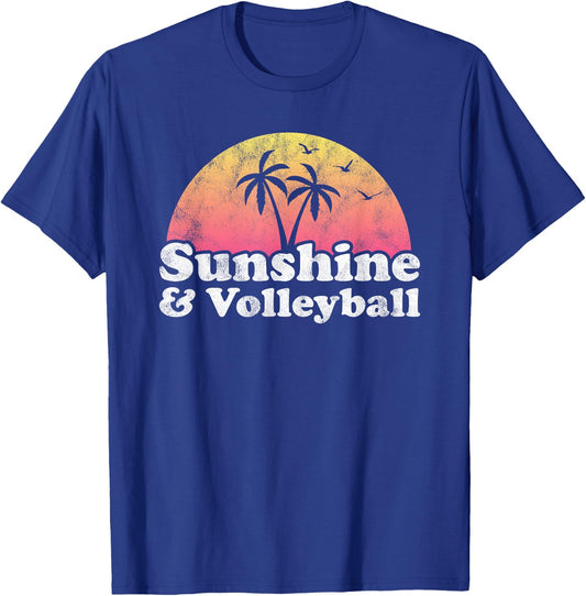 Sunshine and Volleyball T-Shirt - T-Shirt | Royal
