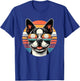 Retro Sunset Sunglasses Boston Terrier Boston Bull Bostie T-Shirt - T-Shirt | Royal
