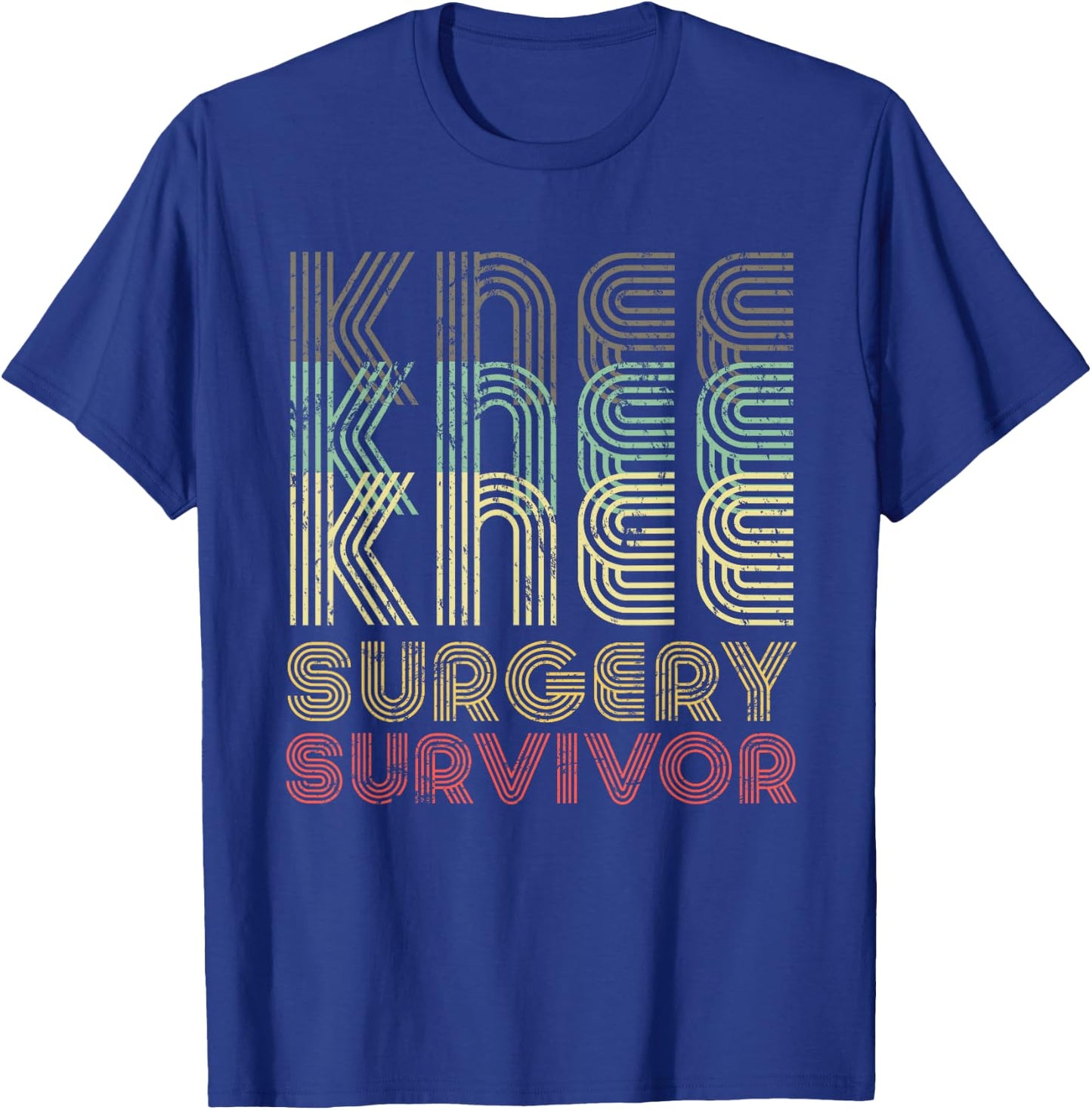Retro Knee Surgery Survivor Shirt Hospital Get Well Gift T-Shirt - T-Shirt | Royal
