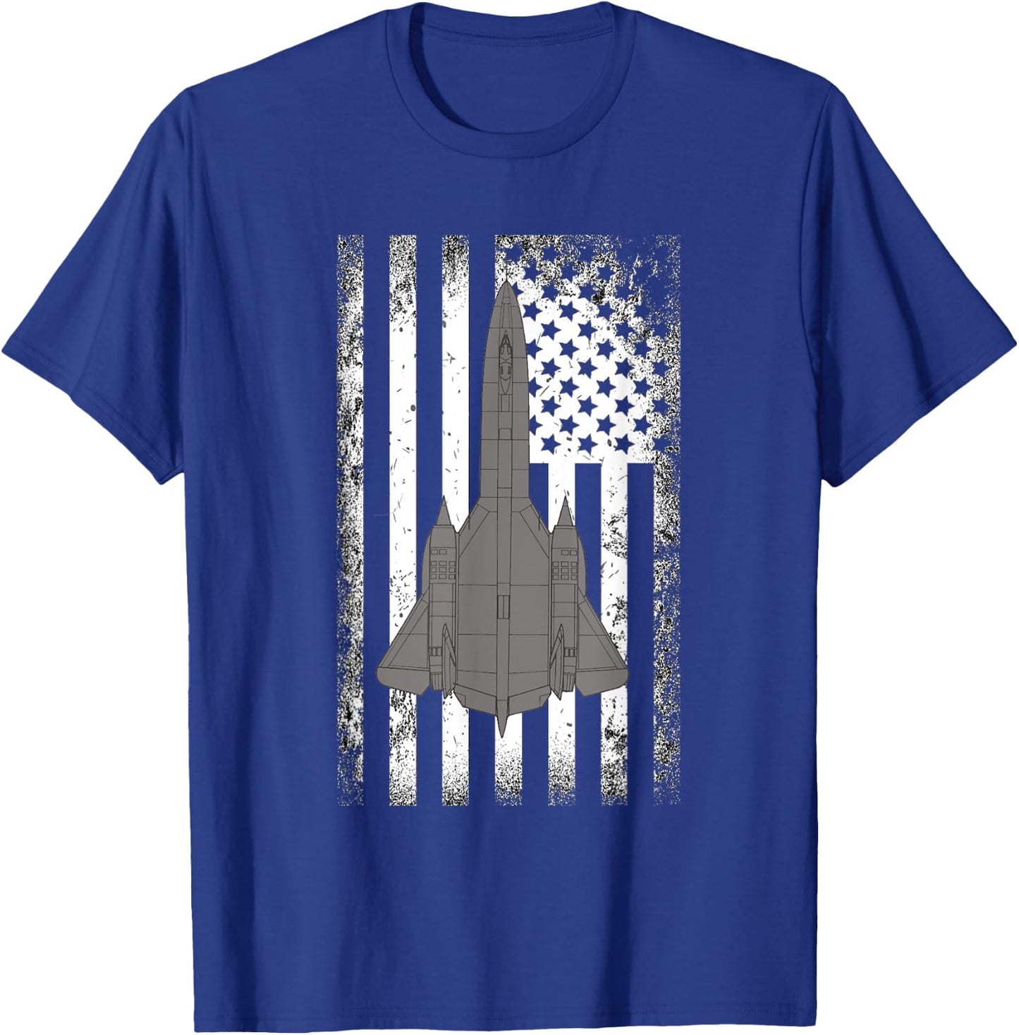 SR-71 Blackbird American Flag Military Plane Men T-Shirt - T-Shirt | Royal