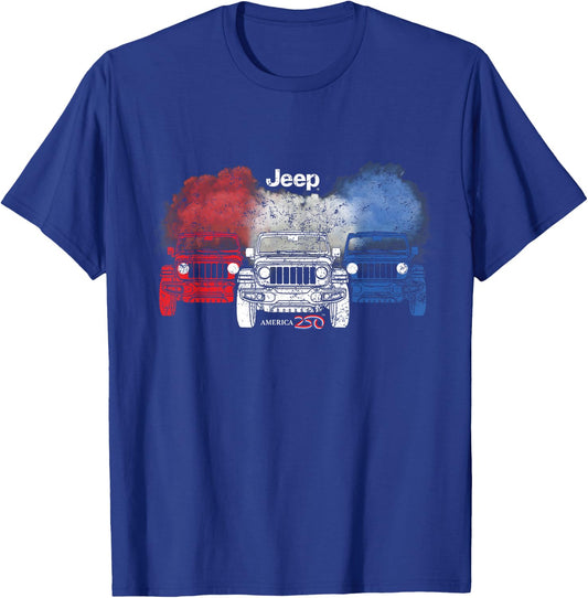 Jeep AMERICA250 Anniversary Frontline Official T-Shirt - T-Shirt | Royal