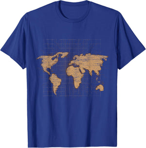 Weltreise Landkarte Internationale Reisen Globus Weltkarte T-Shirt - T-Shirt | Royal