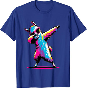 Dabbing Llama with sunglasses Dancing Dab Llama motif T-Shirt - T-Shirt | Royal