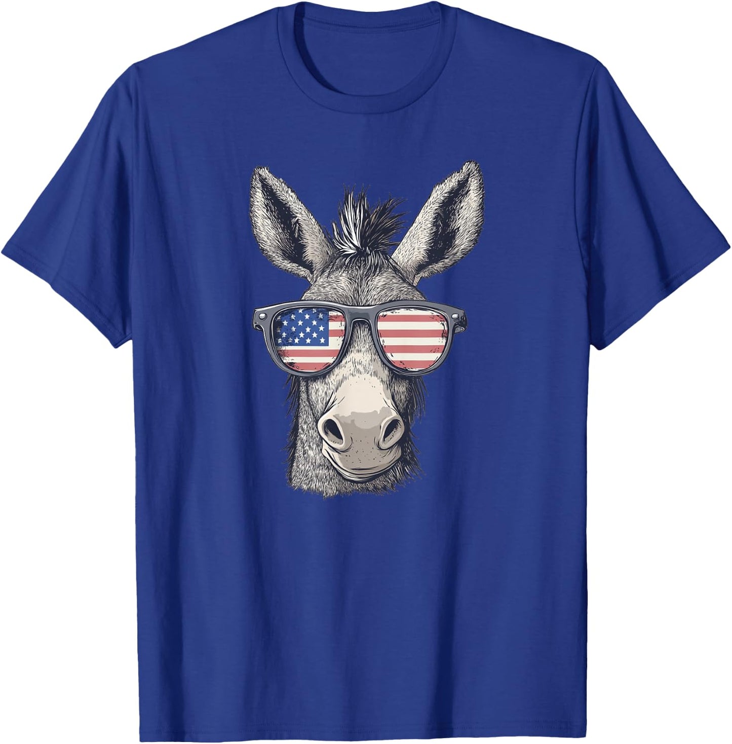 Cool looking Donkey Costume for Patriotic Glasses T-Shirt - T-Shirt | Royal