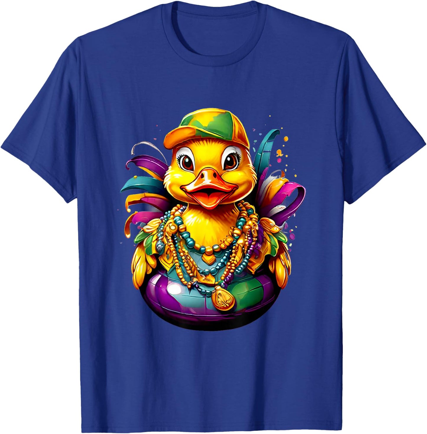 Mardi Gras Bath Duck T-Shirt - T-Shirt | Royal