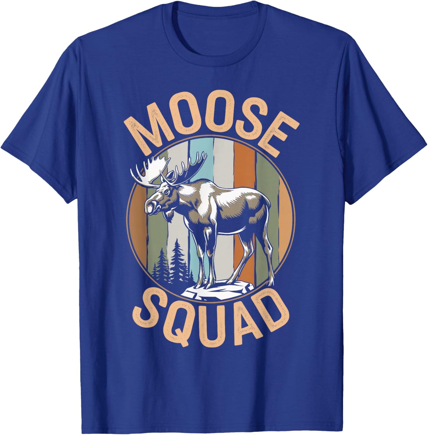 Moose Squad Funny Moose T-Shirt - T-Shirt | Royal