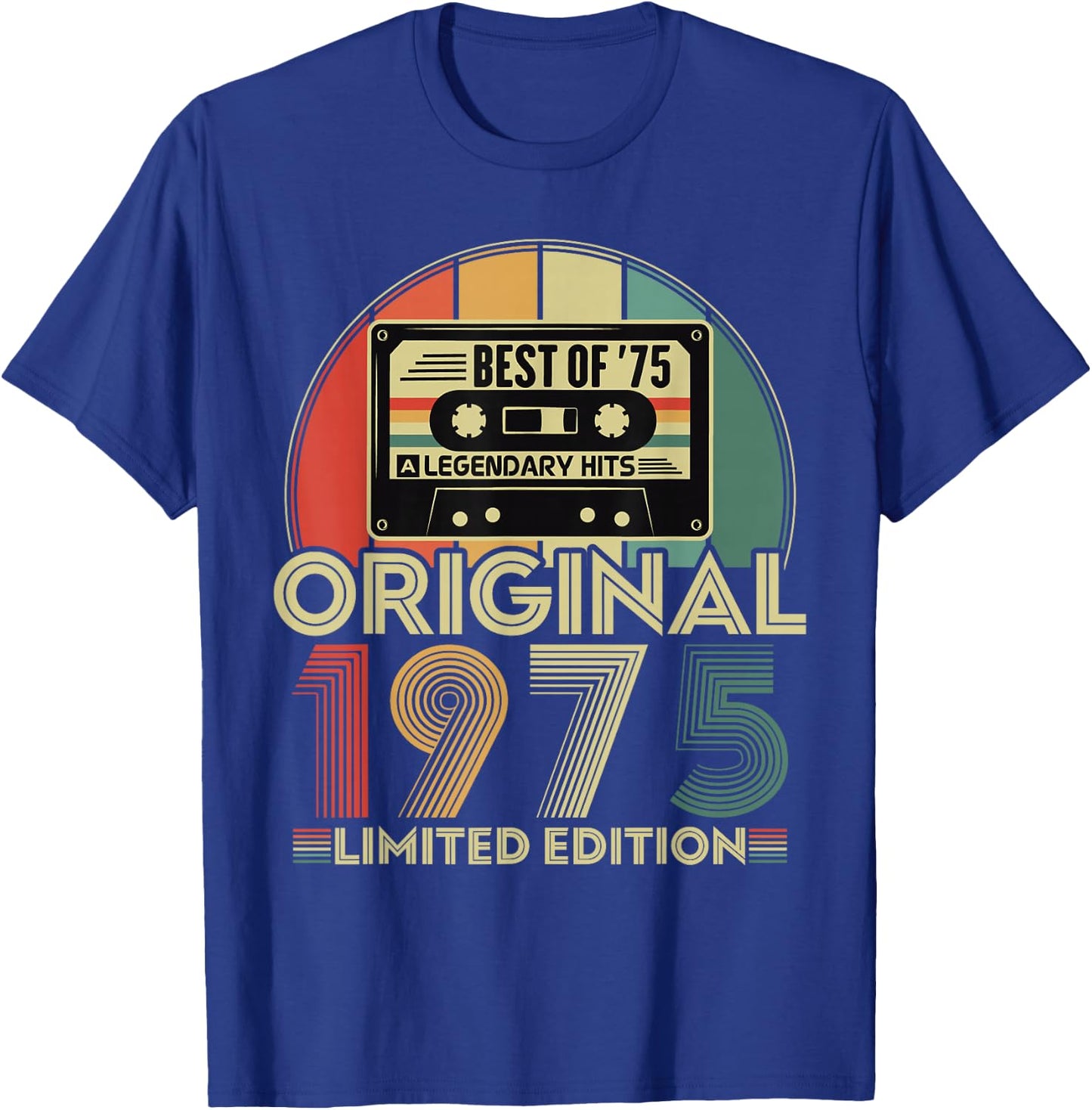 Original 1975 Vintage Birthday 50 Years Women , Black, S T-Shirt - T-Shirt | Royal