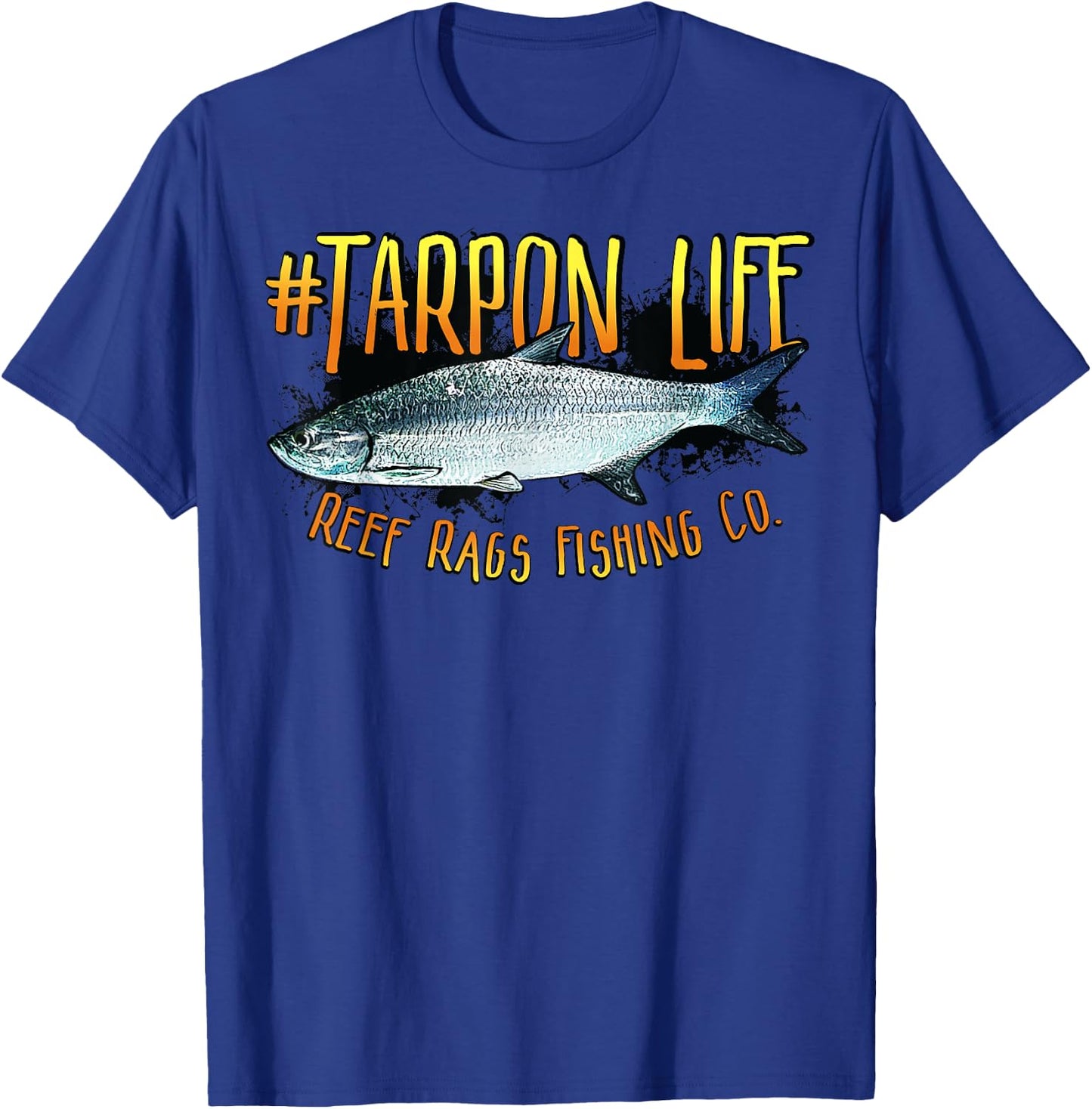 Tarpon Life Deep Sea Saltwater Fishing T-Shirt - T-Shirt | Royal