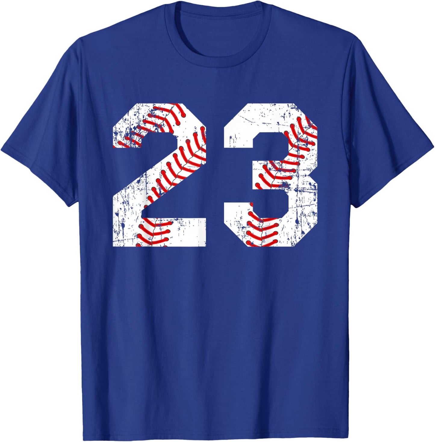Vintage Baseball 23 Jersey Number T-Shirt - T-Shirt | Royal