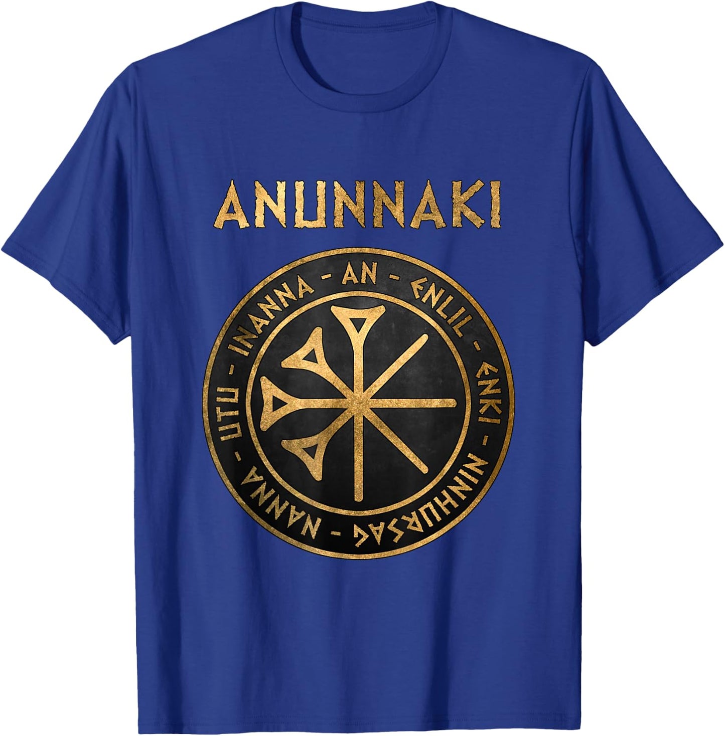 Symbol of the Ancient Gods of the Anunnaki of Mesopotamia , black T-Shirt - T-Shirt | Royal