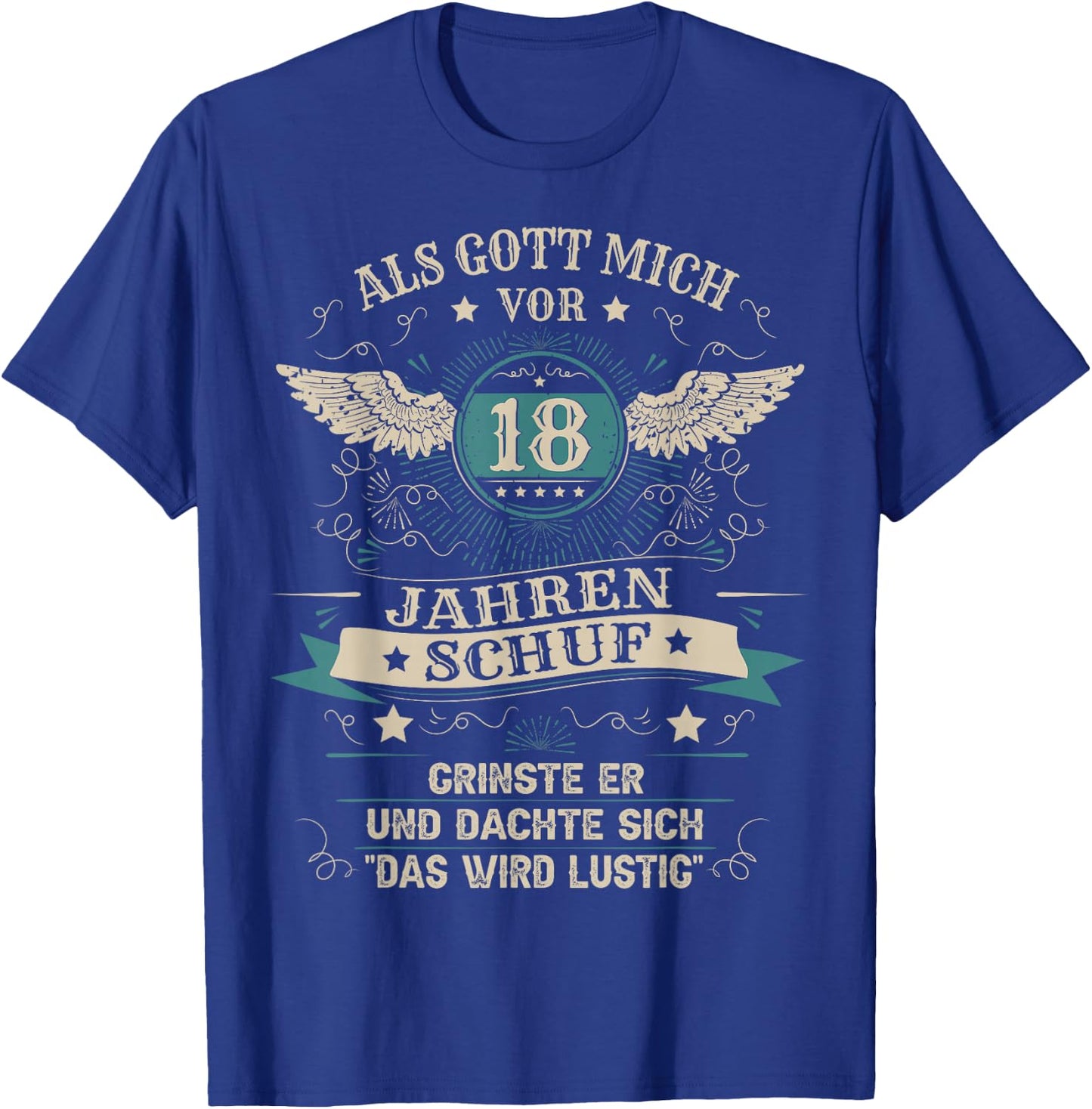 18th Birthday Boy Girl 18 Years 2006 Funny Gift , black T-Shirt - T-Shirt | Royal