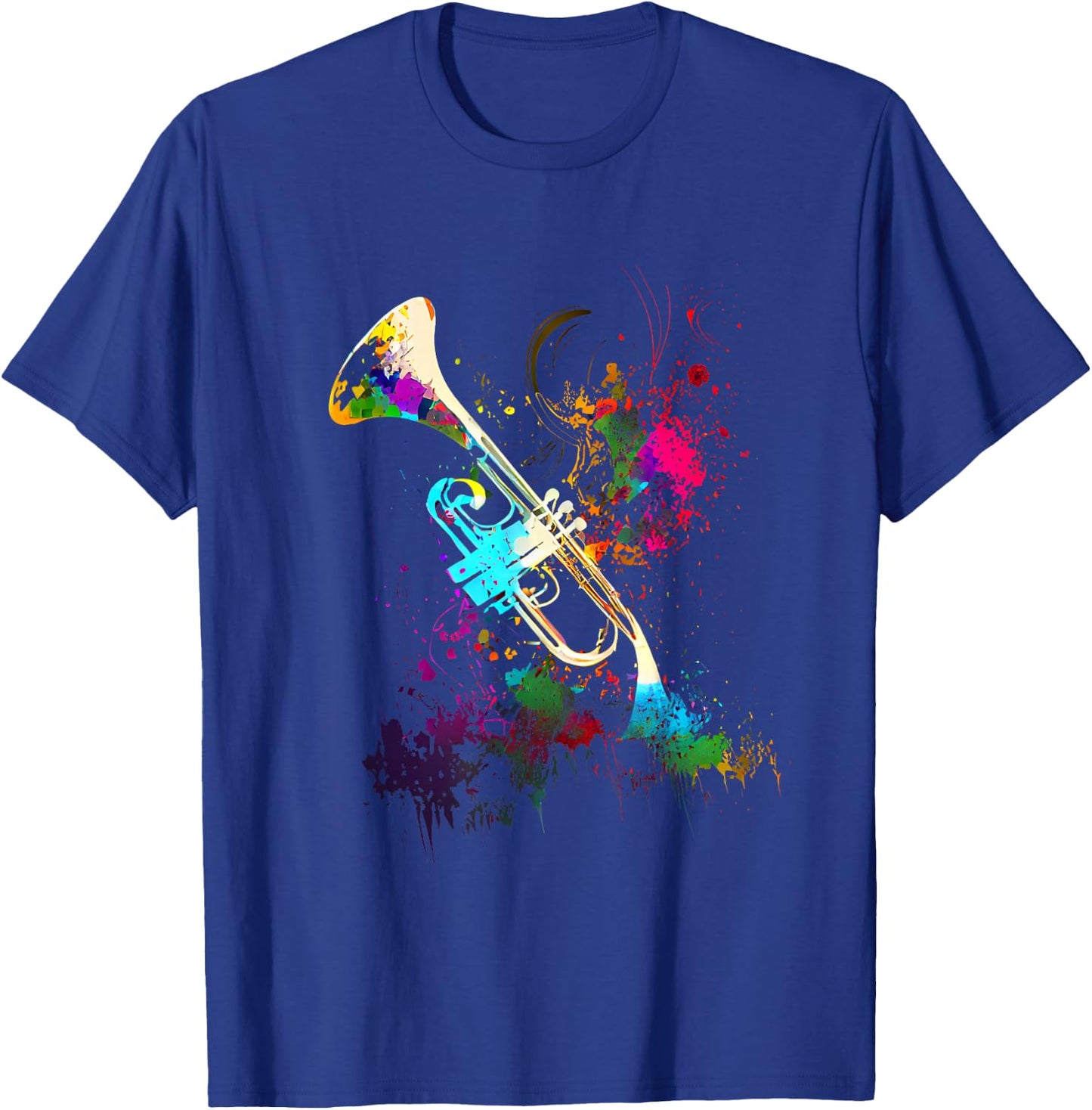 Trompete Spieler Musiker Geschenke & Designs - Erwachsene - Trompete - Black, Multicolored - S - Kurzarm - Crew-Kragen - Klassisch - Casual - Small - US - Regulär T-Shirt - T-Shirt | Royal