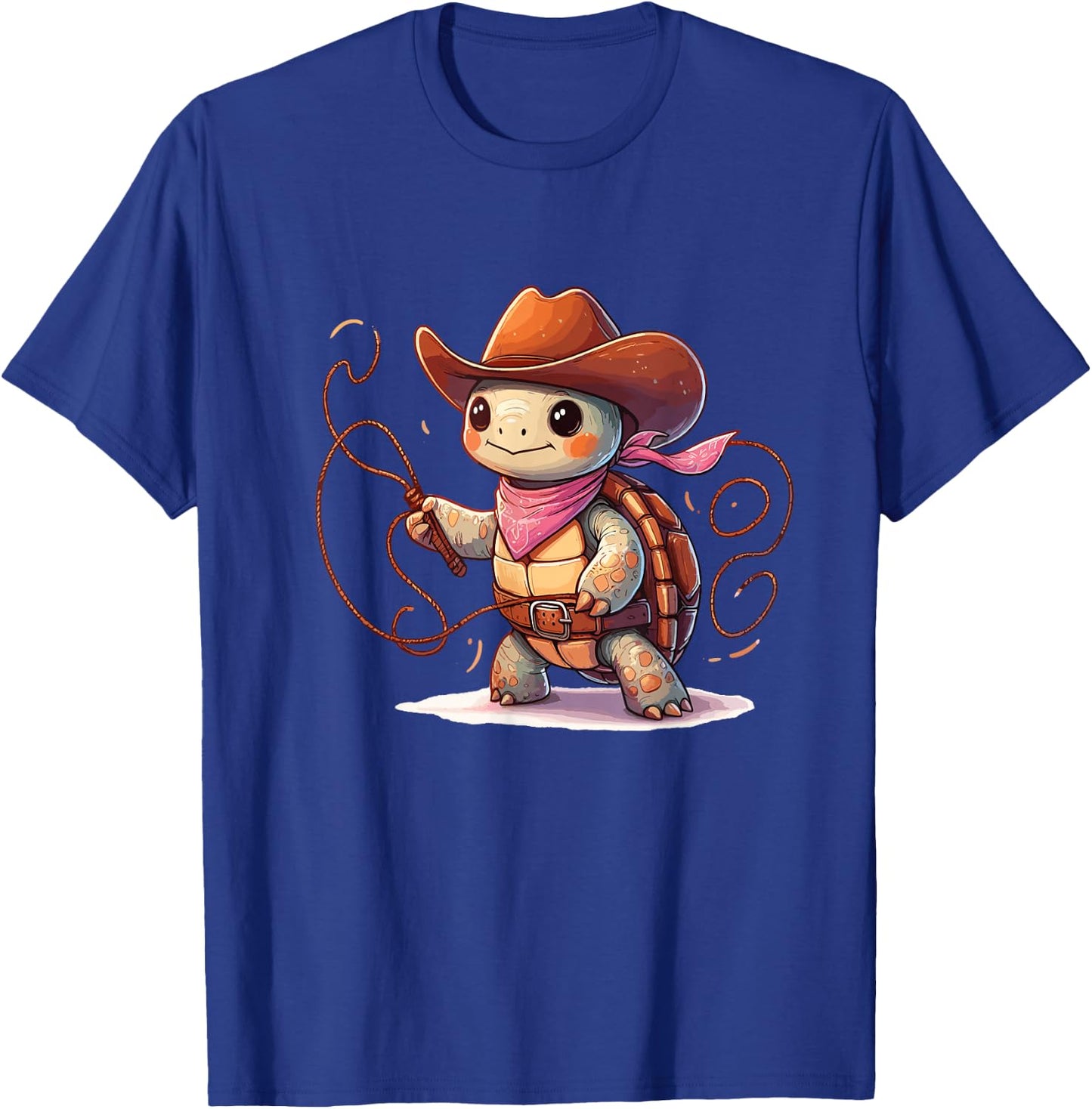 Western Rodeo Cowboy Hat Tortoise Turtle Texas Animals T-Shirt - T-Shirt | Royal