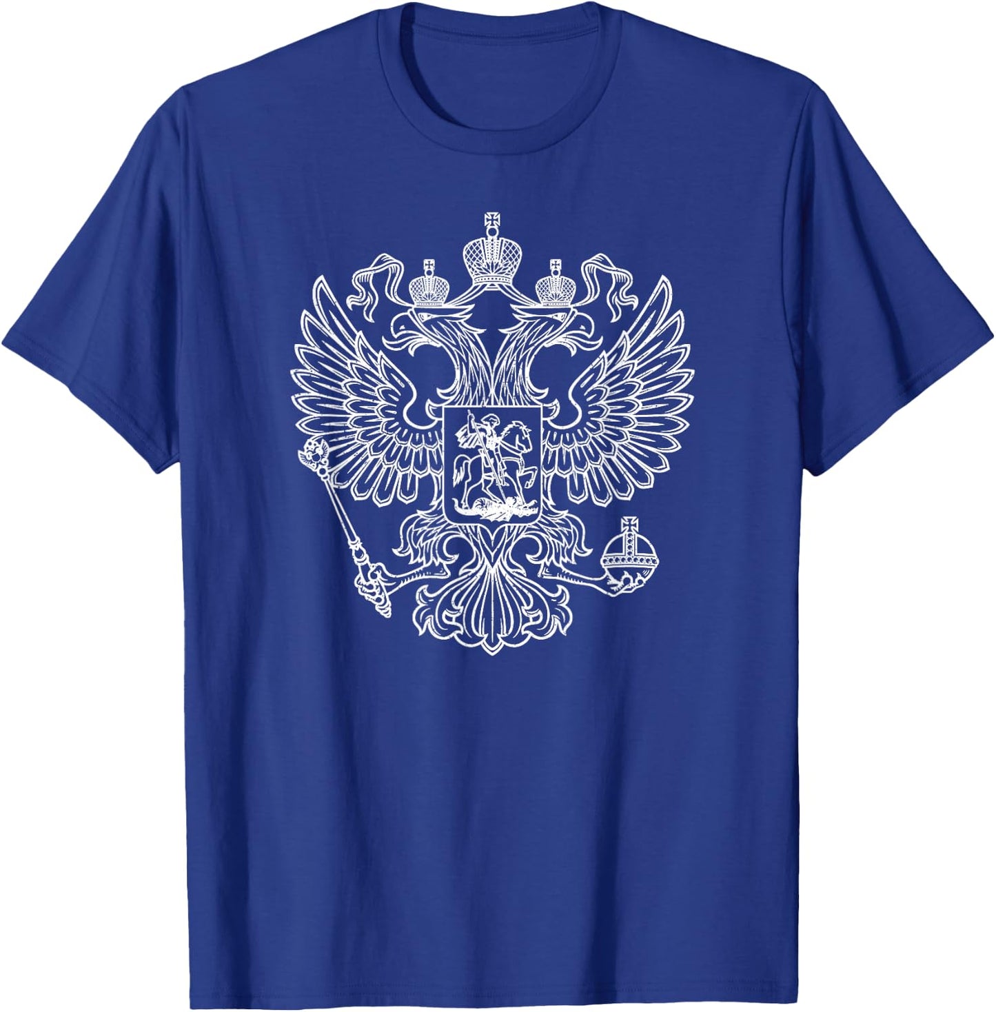 Russian Emblem Double Head Russian Eagle T-Shirt - T-Shirt | Royal