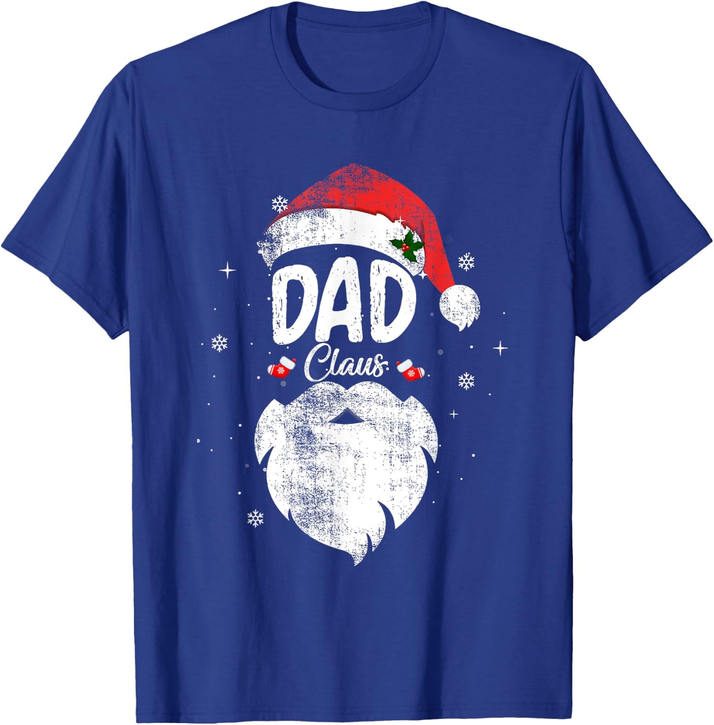 Family Dad Claus Christmas Santa's Hat Pajama Matching T-Shirt - T-Shirt | Royal