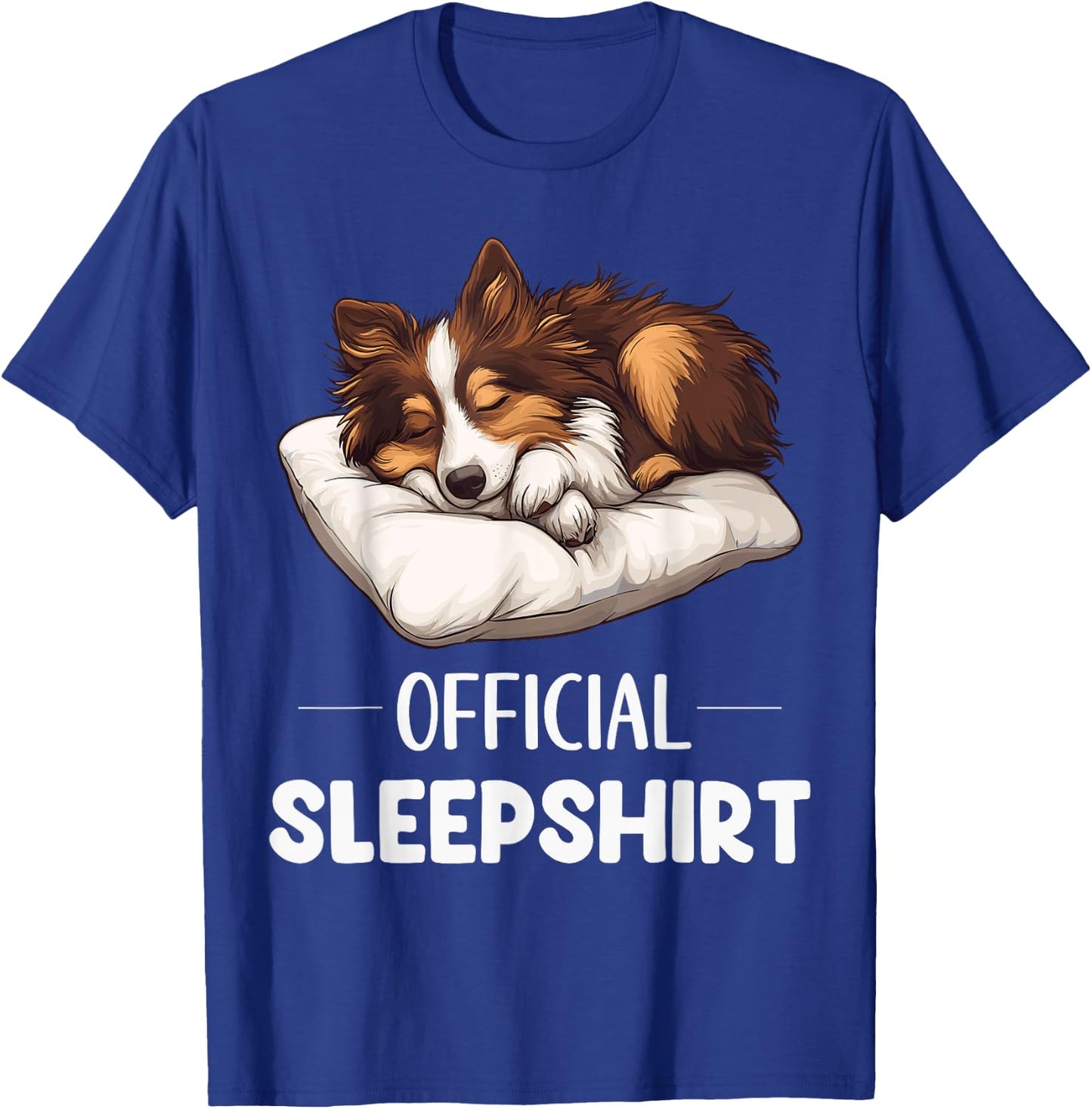 Official Sheltie Sleepshirt Cute Dog Lover Pyjamas Sleepwear T-Shirt - T-Shirt | Royal