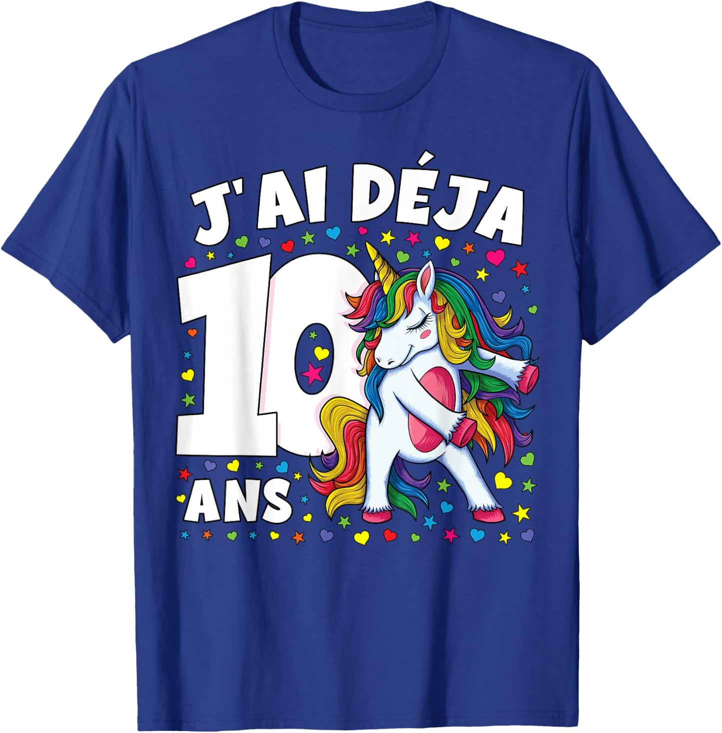 I Have Deja 10 Years Unicorn Girl Birthday Gifts , Black, S T-Shirt - T-Shirt | Royal