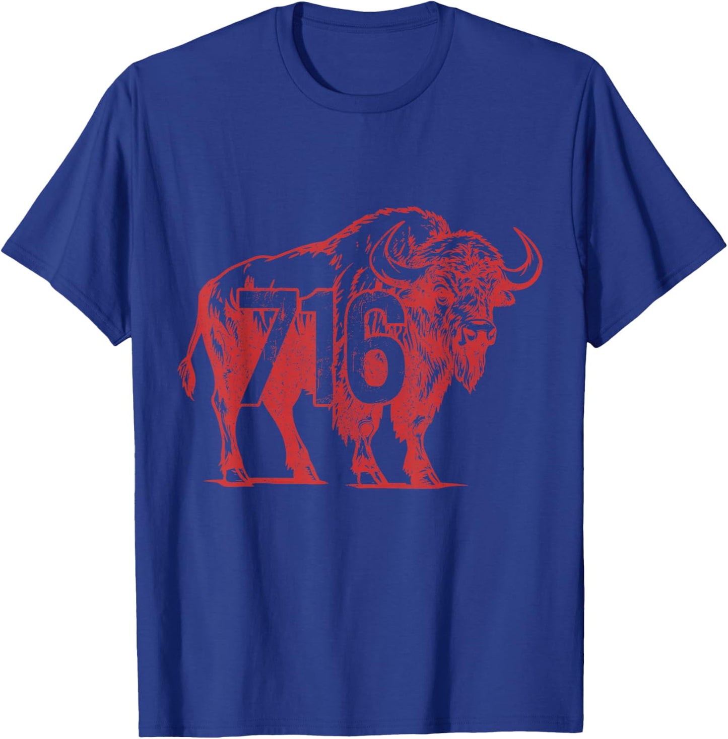 Buffalo New York 716 Area Code Pride T-Shirt - T-Shirt | Royal
