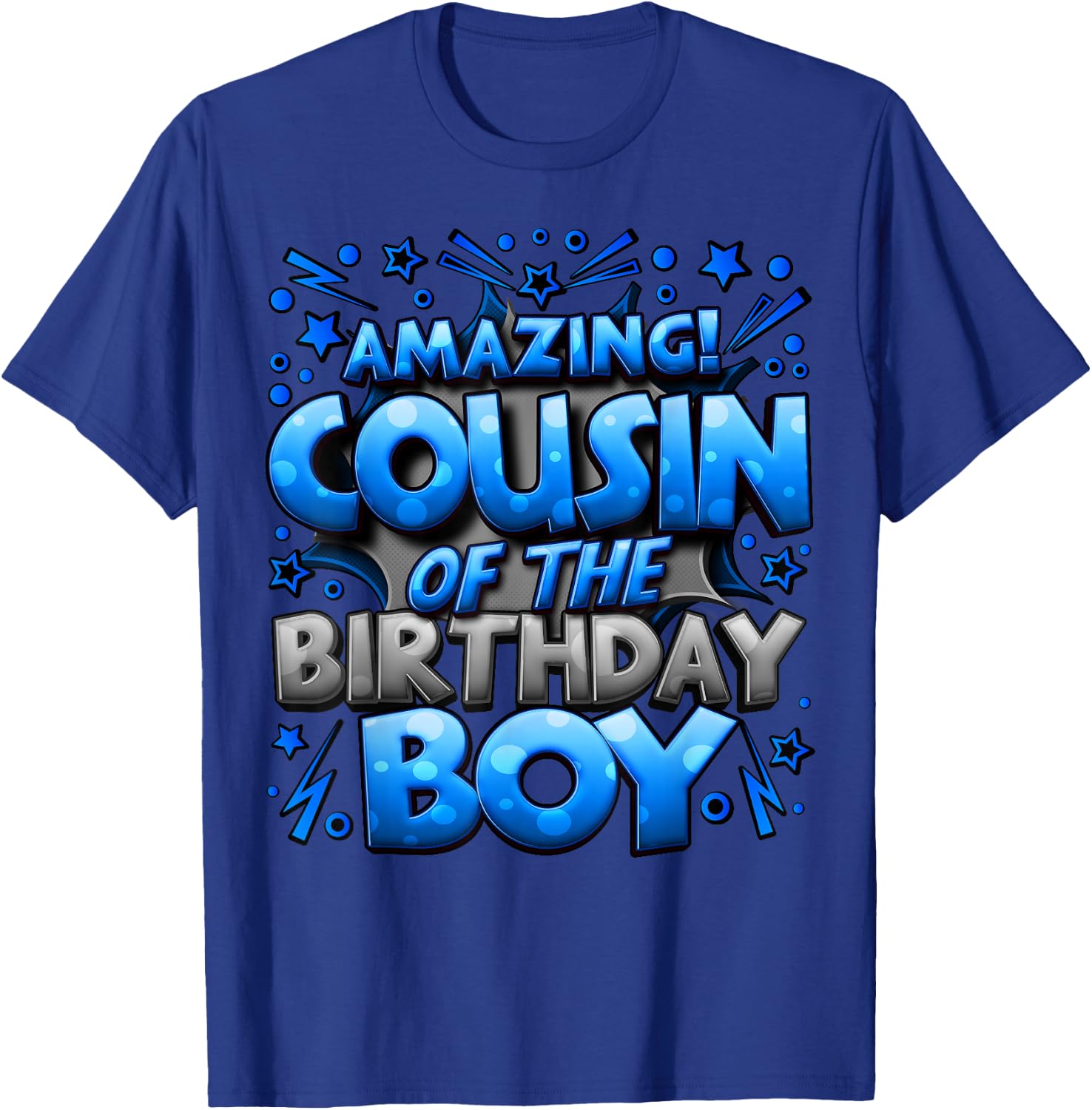 Cousin of the Birthday Boy Matching Family Cousin T-Shirt - T-Shirt | Royal