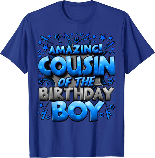 Cousin of the Birthday Boy Matching Family Cousin T-Shirt - T-Shirt | Royal