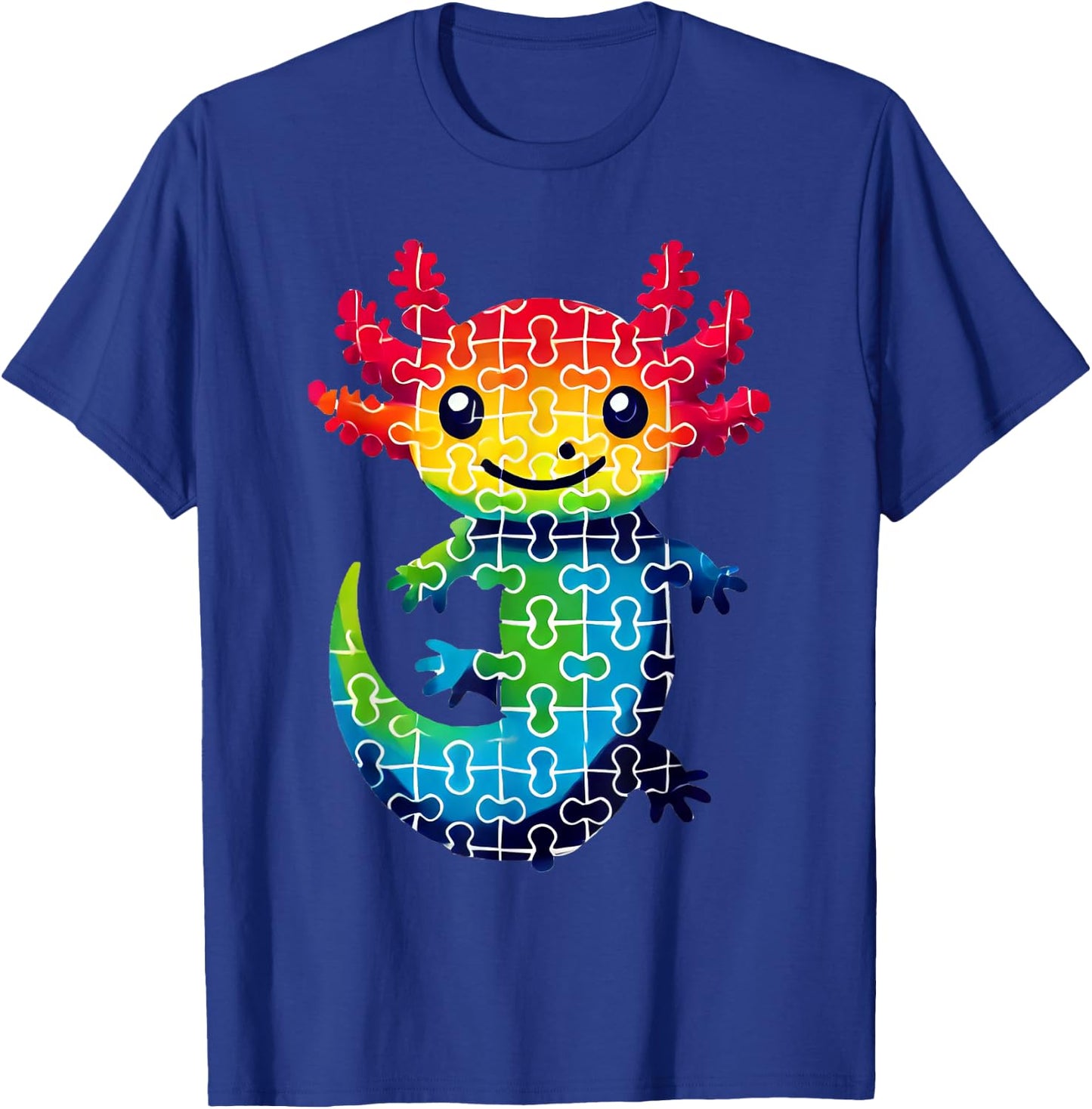 Jigsaw Puzzle Axolotl Cute Axolotls T-Shirt - T-Shirt | Royal