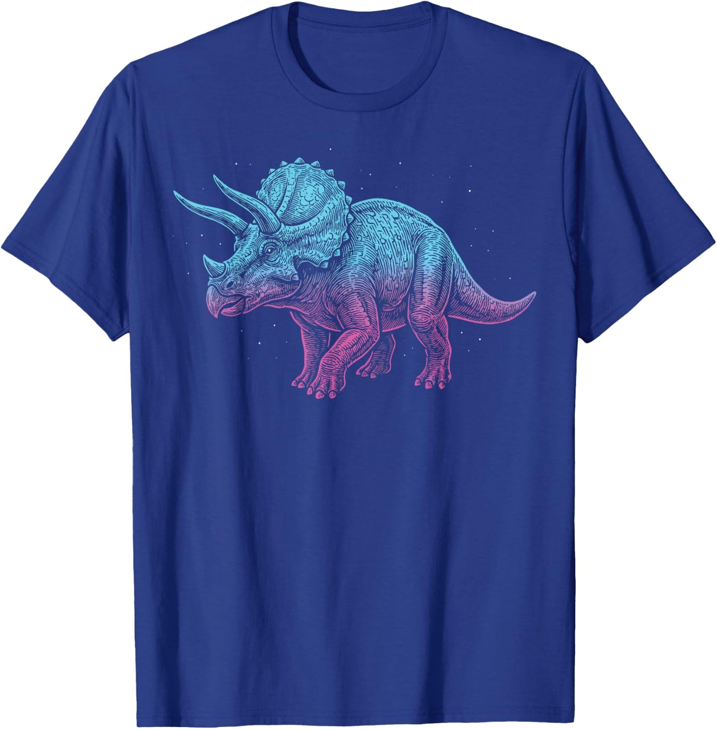 Triceratops Illustration Dinosaur T-Shirt - T-Shirt | Royal