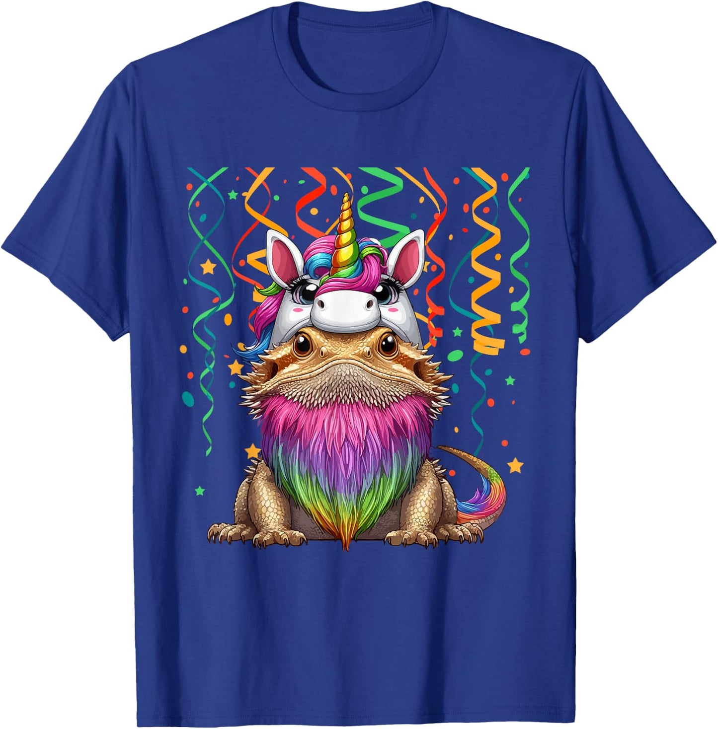 Bearded Dragon Cosplay Coloful Unicorn Birthday Kids Toddler T-Shirt - T-Shirt | Royal