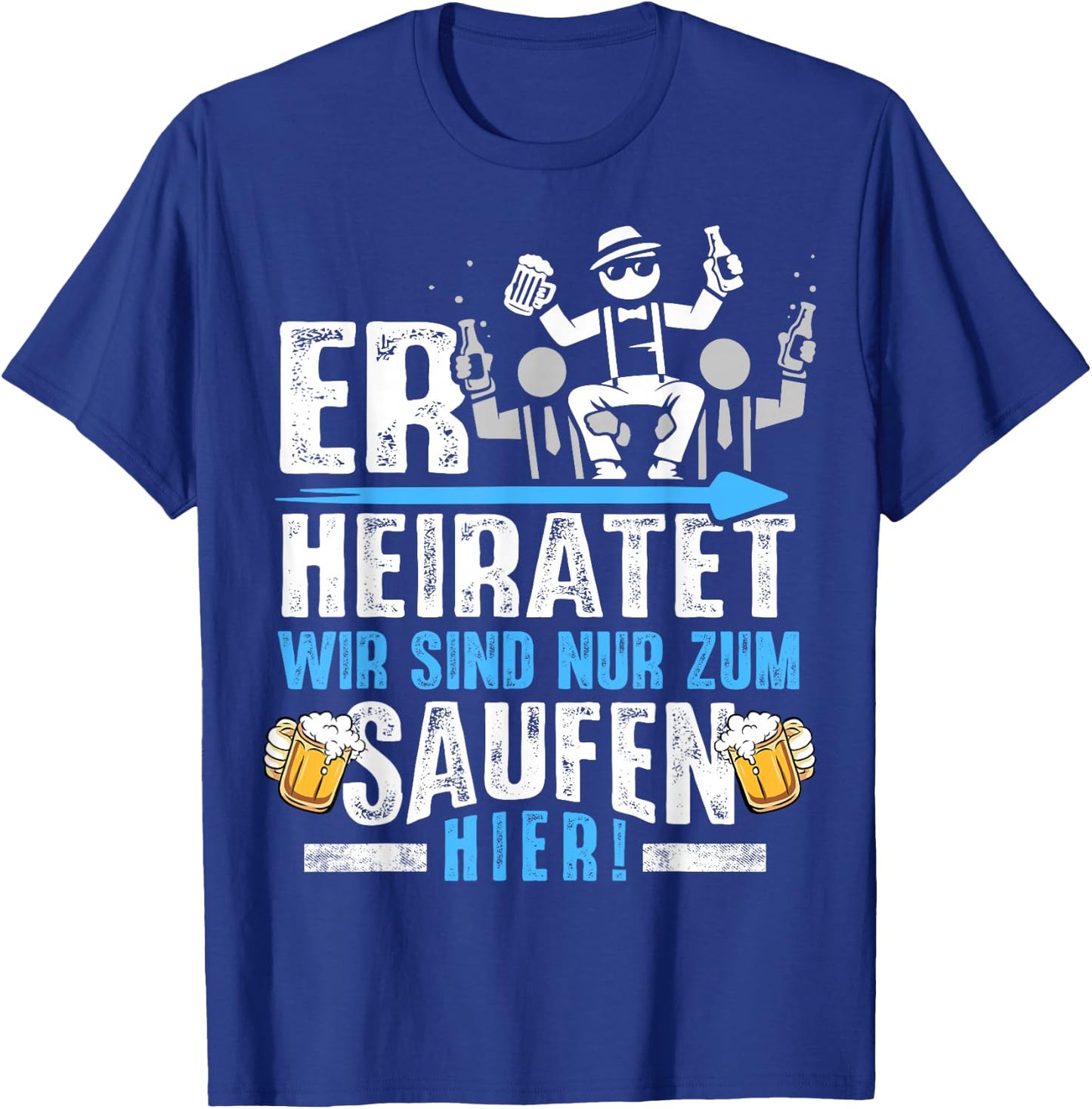 Junggesellenabschied Männer JGA Poltern Herren JGA T-Shirt - T-Shirt | Royal