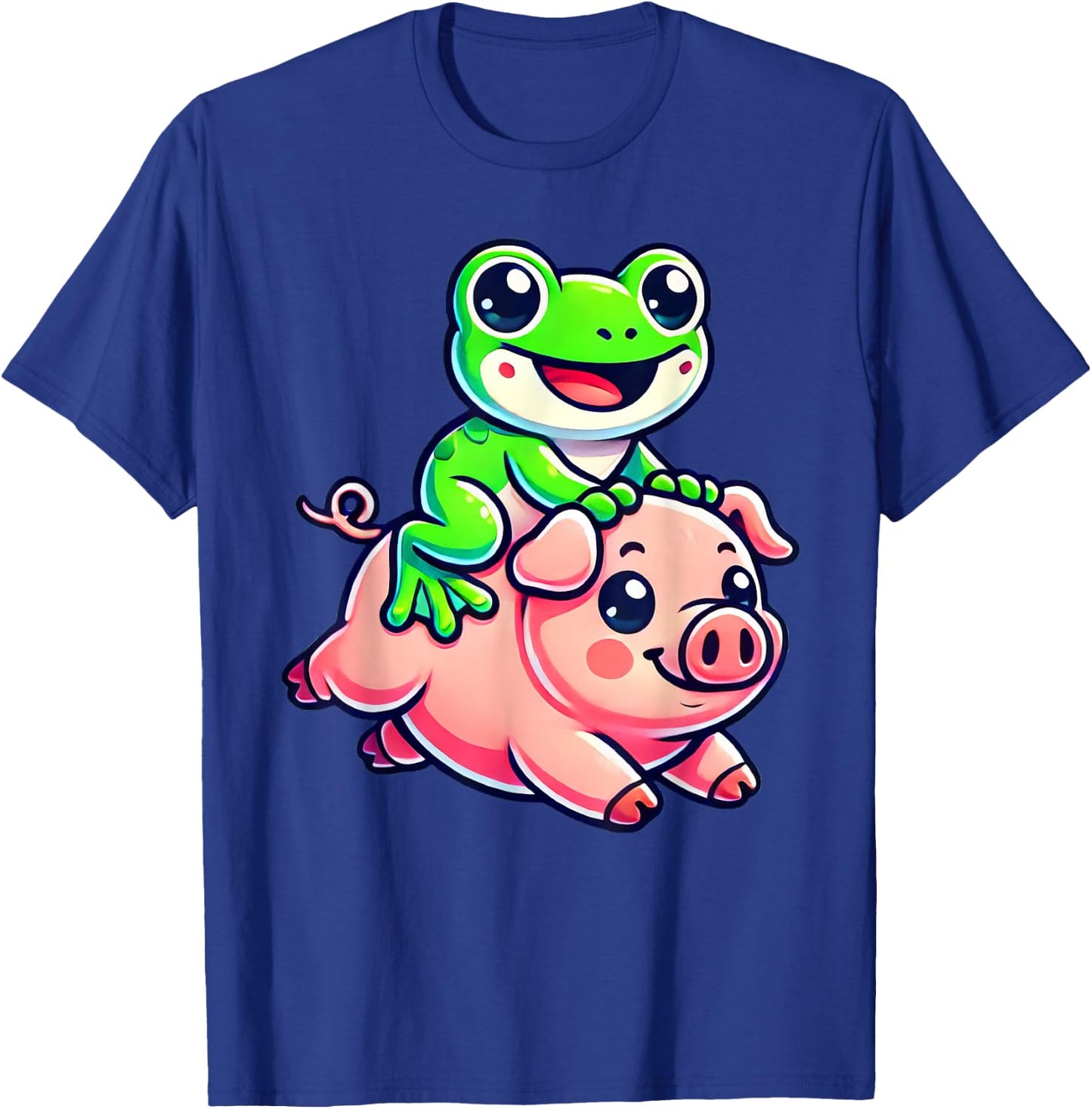 Kawaii Frog Pig T-Shirt - T-Shirt | Royal